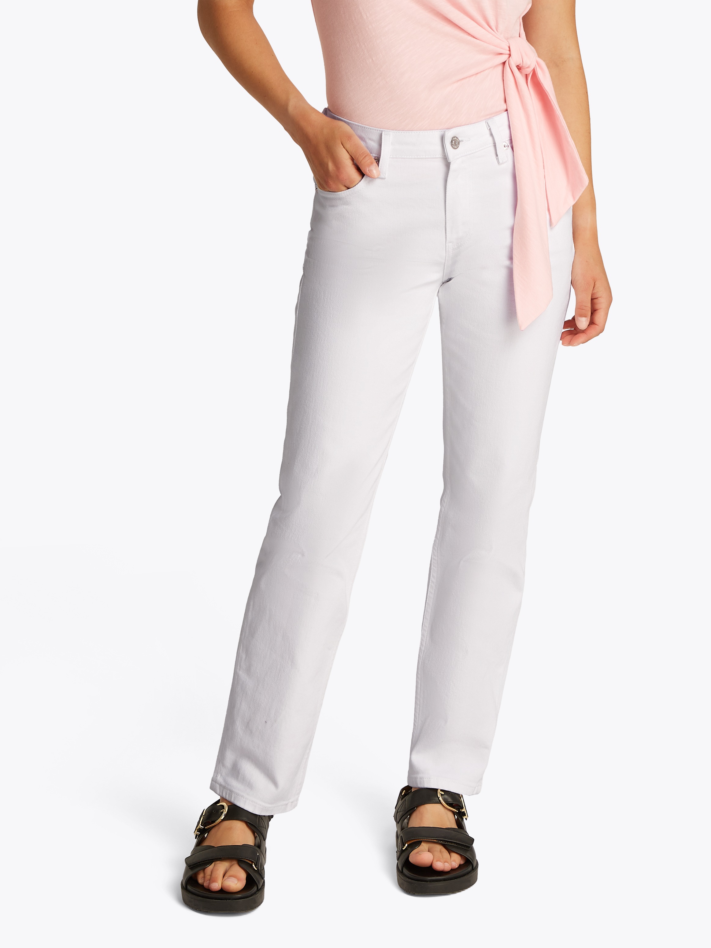 Tommy Hilfiger "CLASSIC STRAIGHT RW" mit Logo-Badge, in Knöchellänge günstig online kaufen