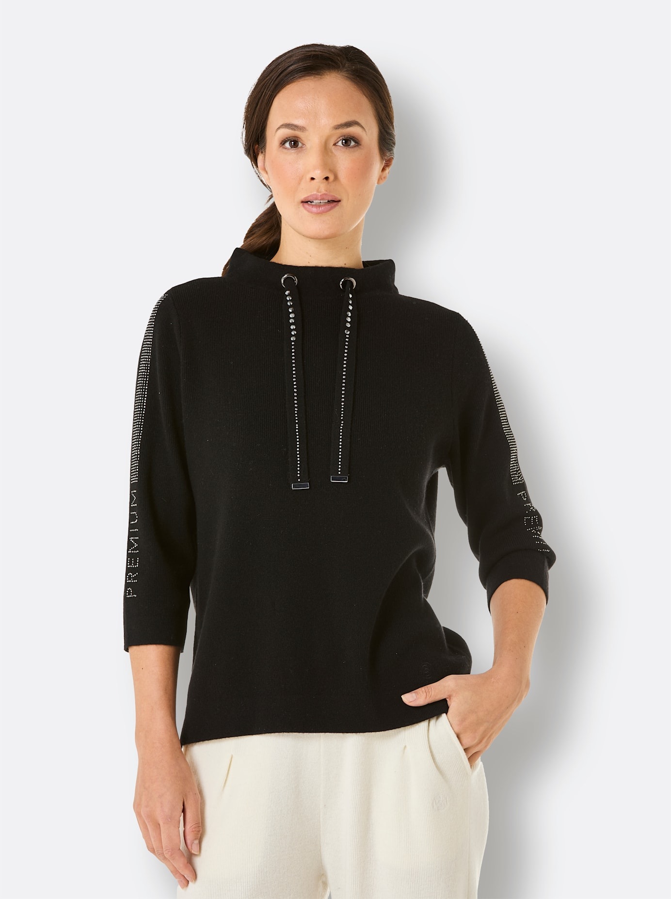 CREATION L PREMIUM 3/4 Arm-Pullover "Merino-Kaschmir-Pullover" günstig online kaufen