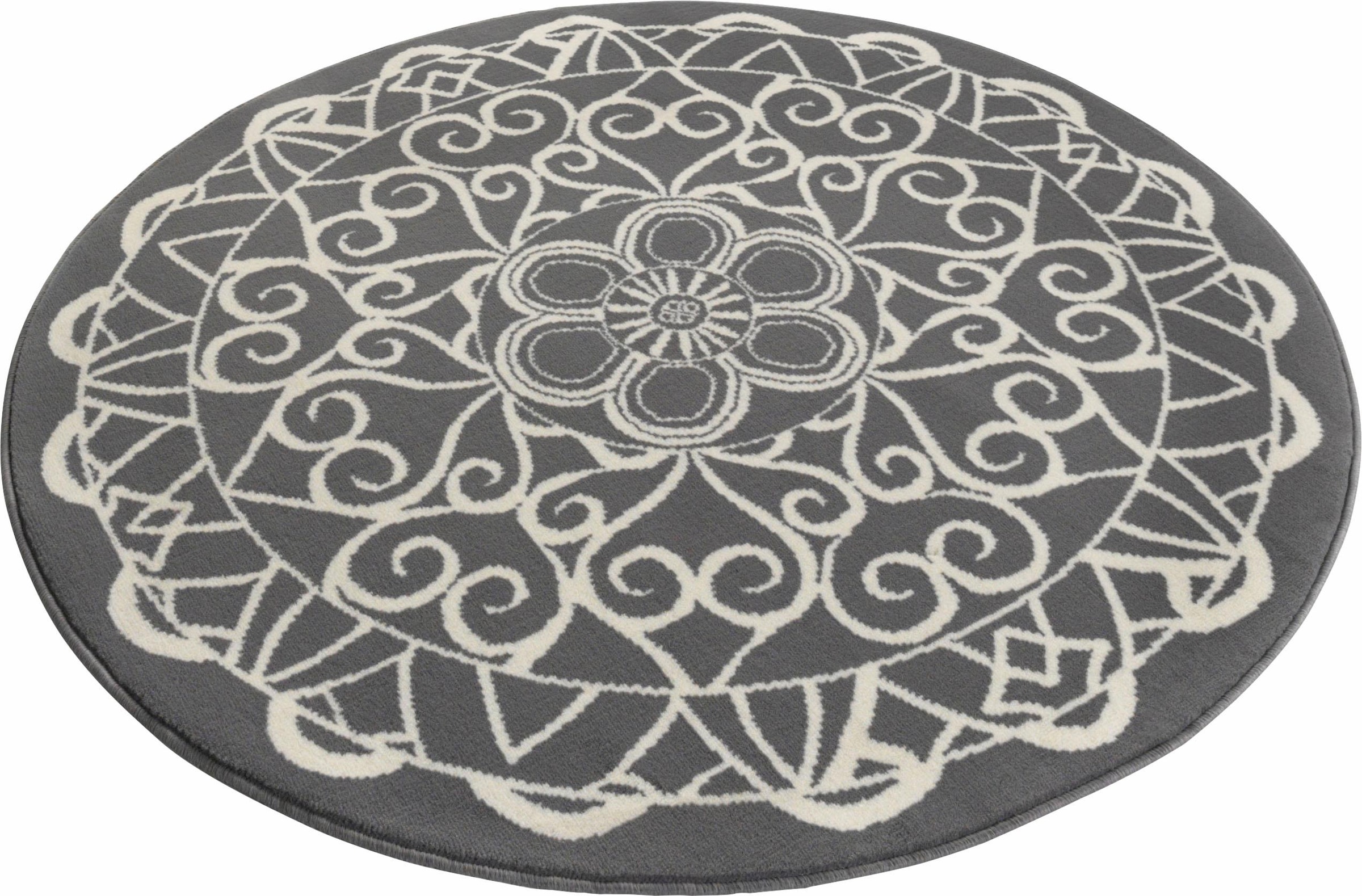 HANSE Home Teppich »Mandala 1«, rund, Kurzflor, Mandala Design, Graphisches Muster, Robust, Pflegeleicht