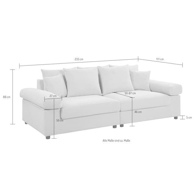 ATLANTIC home collection Big-Sofa, mit Cord-Bezug, XXL-Sitzfläche, mit  Federkern, frei im Raum stellbar bestellen | BAUR