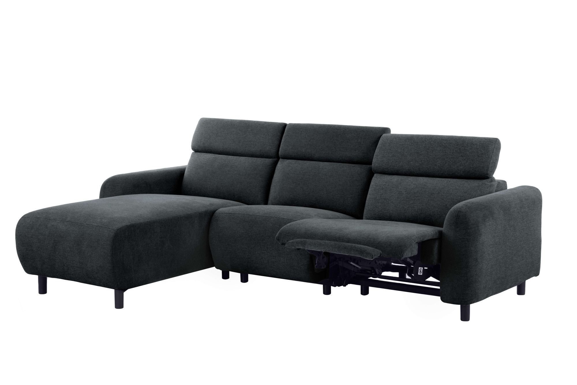 Home affaire Ecksofa »SKAANE Struktur, L-Form, 274 cm, manuelle u. elektrische Funktion,«, 274 cm, mit Kopfteilverstellung und man. oder elektr. Relaxfunktion