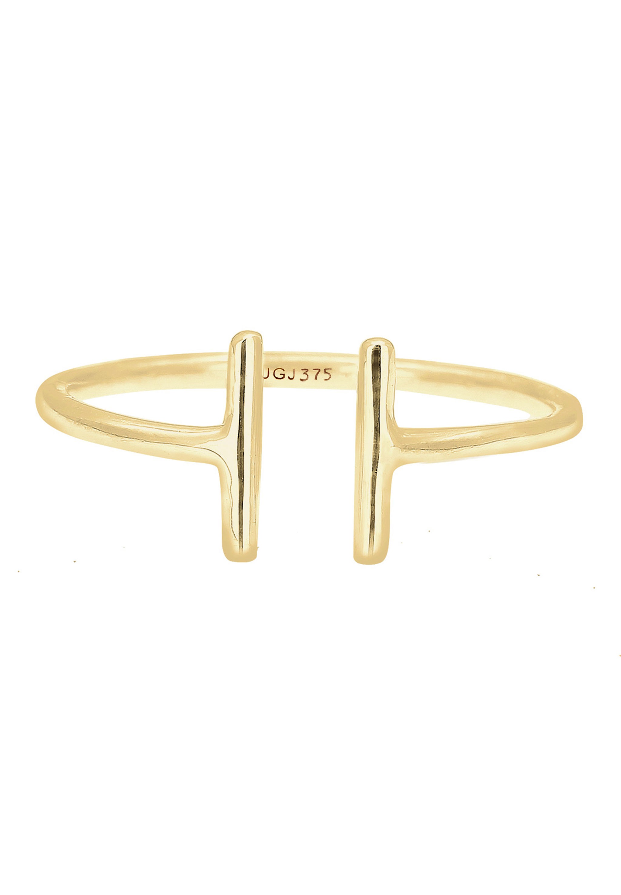 Elli Premium Fingerring »Geo Trend Look Statement Offen 375 Gelbgold«