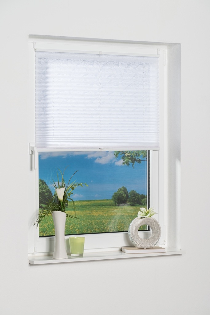 Thumbnail - K-HOME Plissee "Capri" Lichtschutz ohne Bohren Ausbrennerstoff