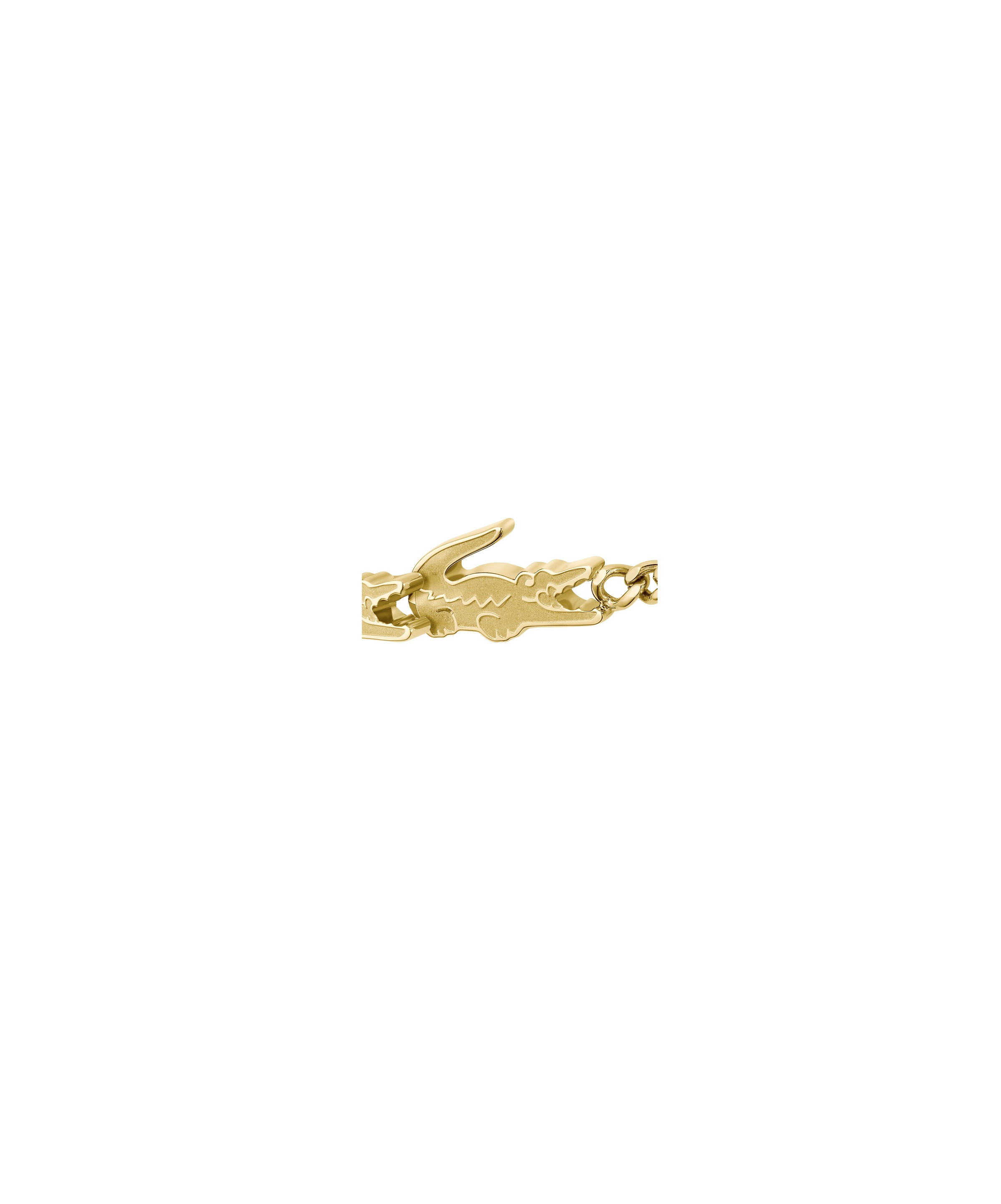 Armkette LACOSTE "CROCODILE", gelbgoldfarben, Armbänder, Damen, 19cm, ohne Stein, Edelstahl, Armkette, wahlweise mit oder ohne Stein 3