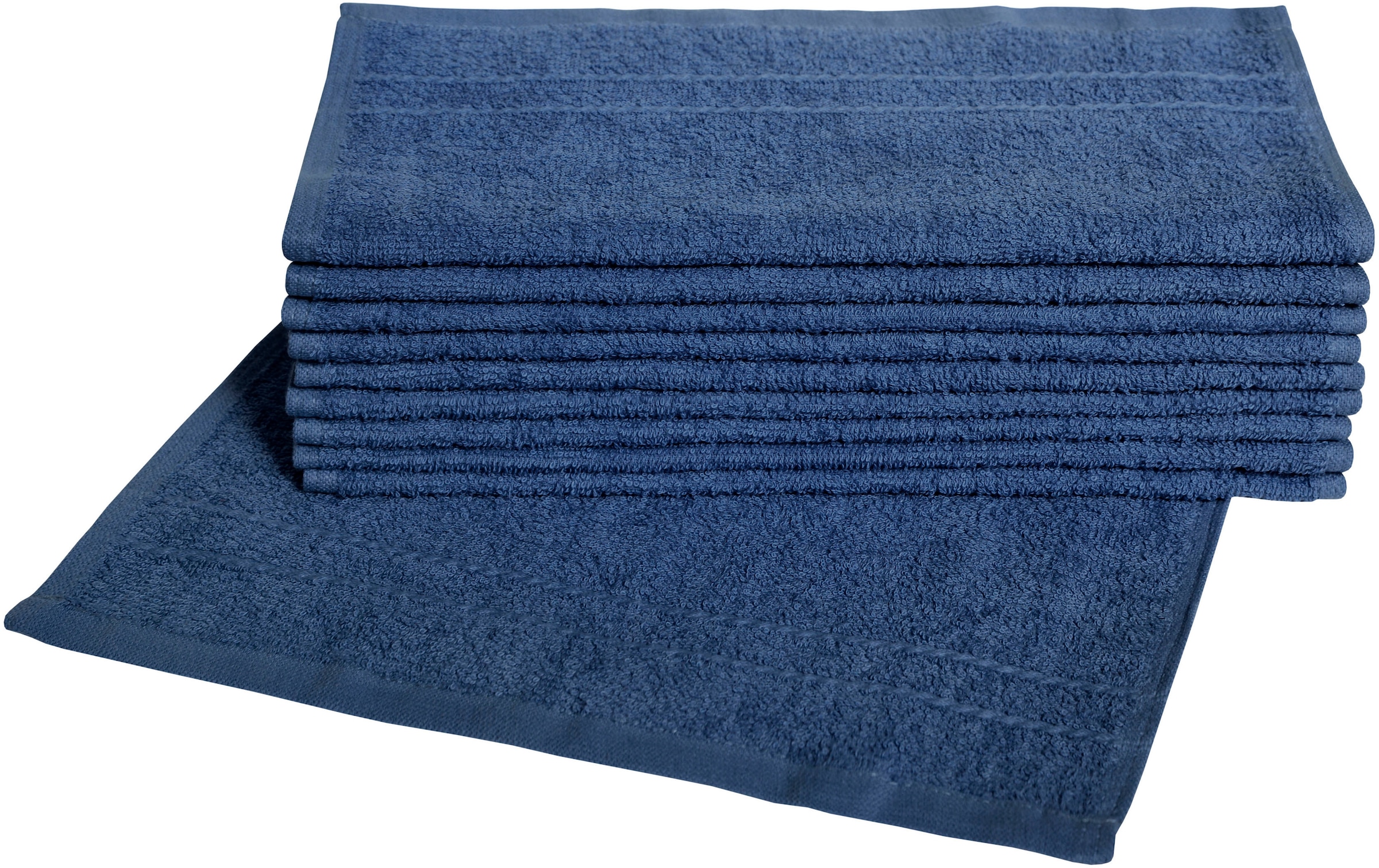 Waschlappen DYCKHOFF, B:30cm L:30cm, blau, Frottier, Waschlappen, "Kristall", mit Bordüren