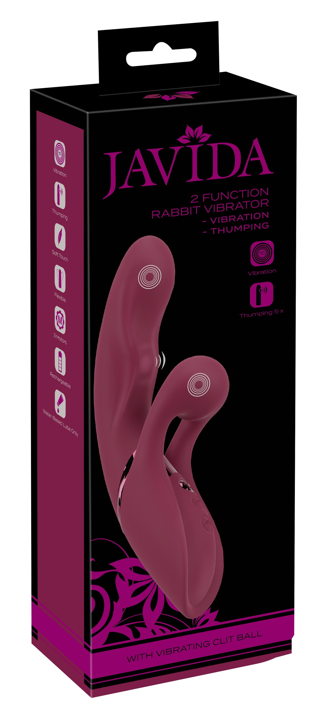 Javida Vibrator »Rabbitvibrator 2 Function Rabbit Vibrator«
