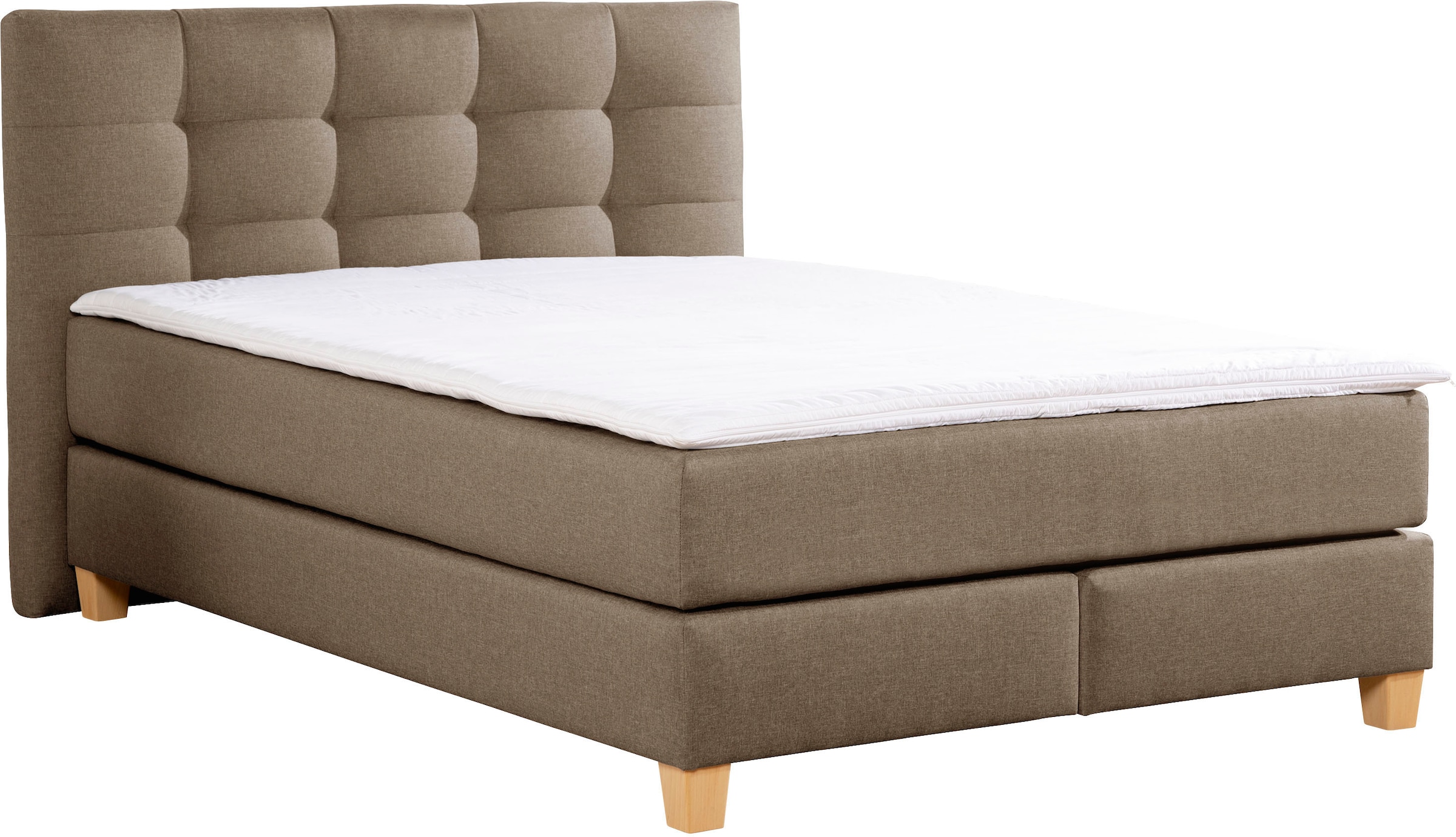 Home affaire Boxspringbett »Moulay«, inkl. Topper, in Überlänge 220 cm, 3 Härtegrade, auch in H4