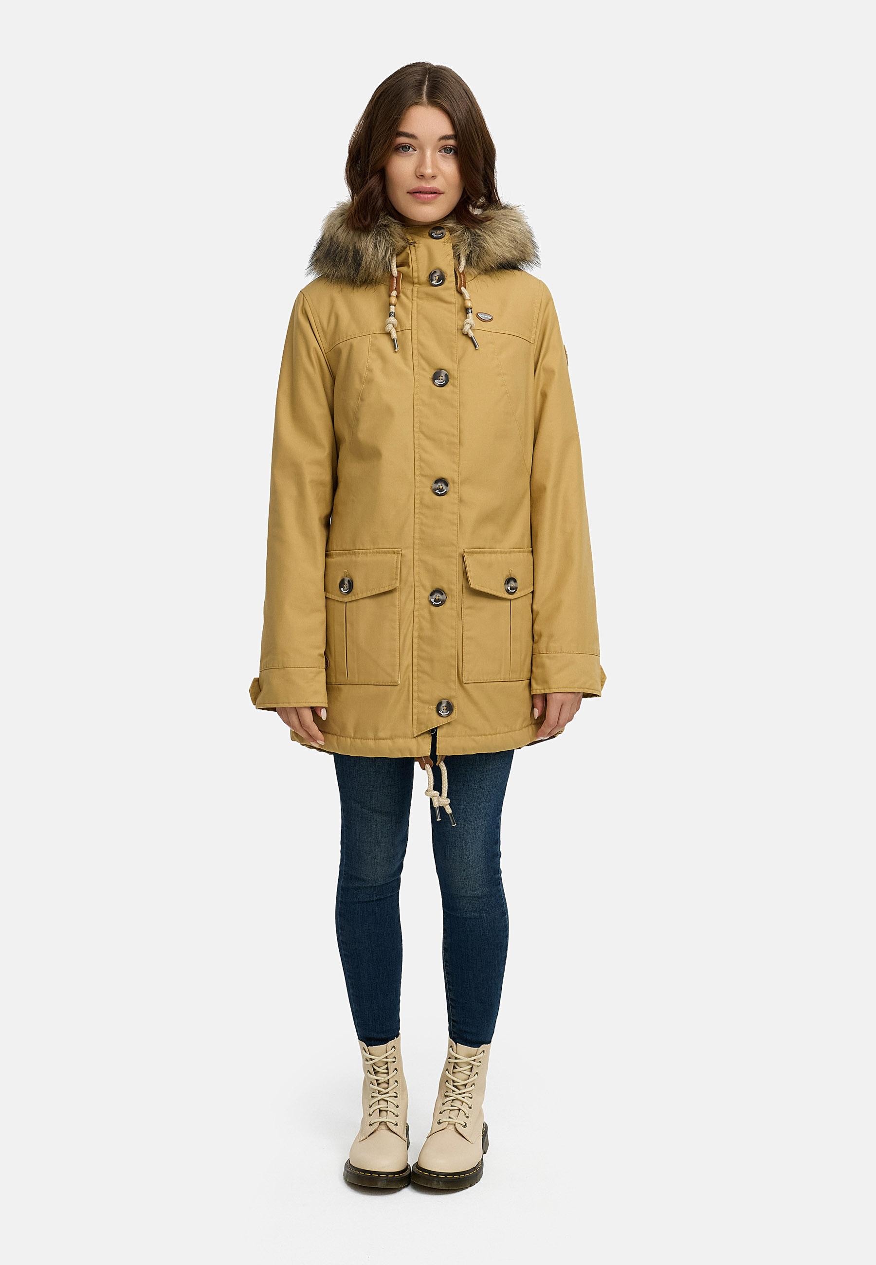Ragwear Outdoorjacke »Jane YOUMODO«, mit Kapuze, Leicht gefütterte Winterjacke mit Kapuze
