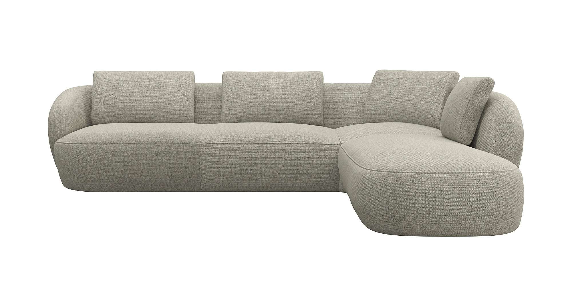 FLEXLUX "Torino, rund, L-Form, Sofa-Ecke mit Ottomane" Modernes, organische günstig online kaufen