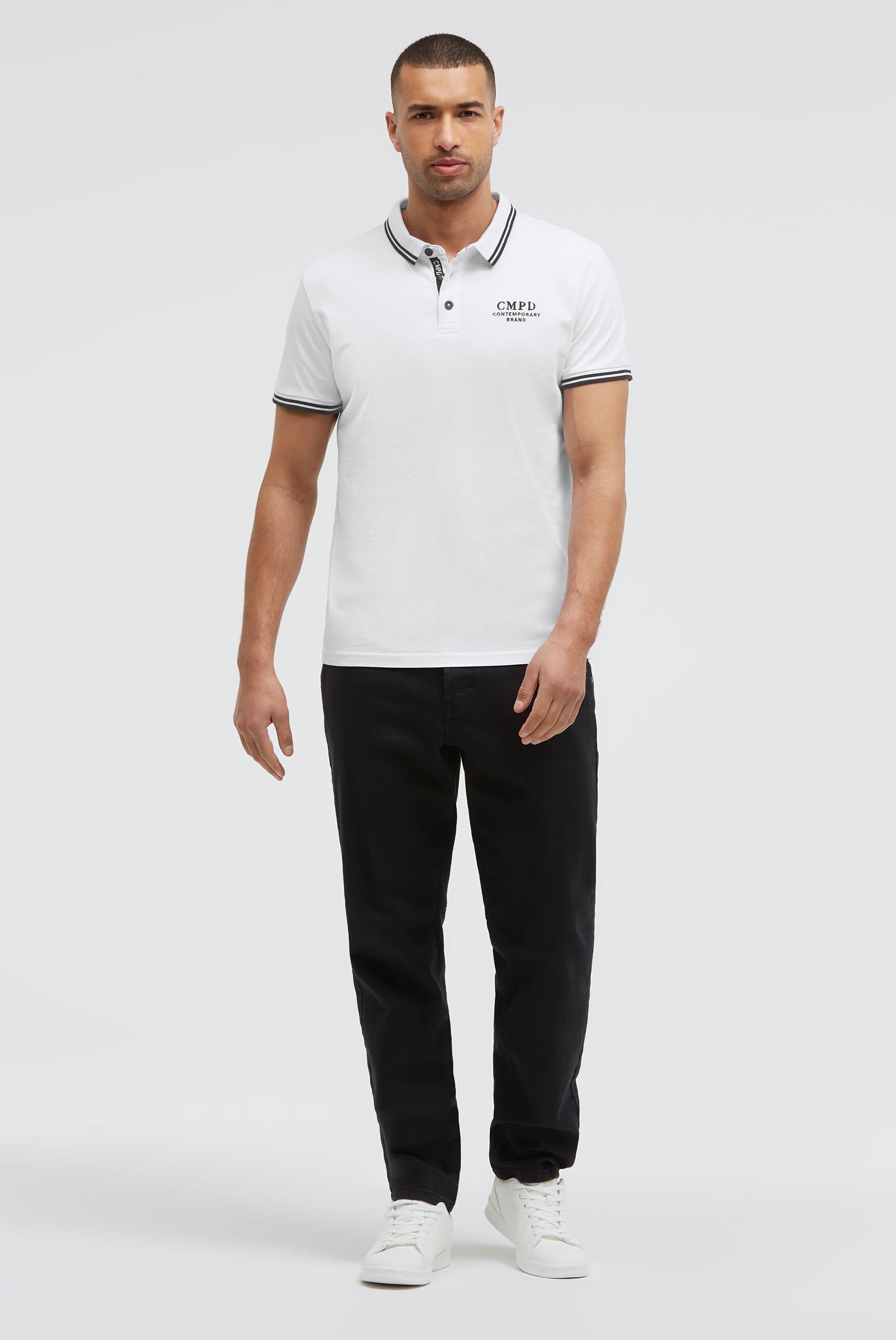 CMPD Poloshirt mit Seitenschlitze