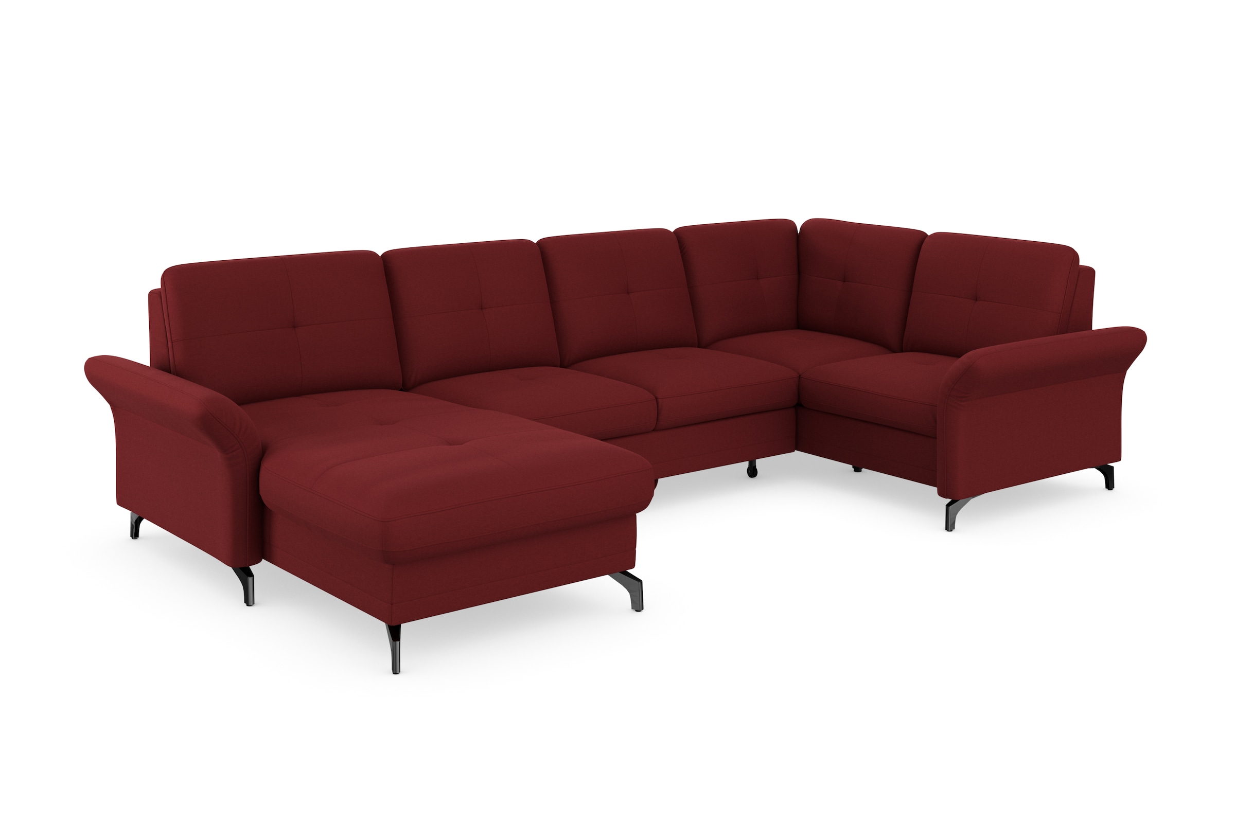 Home affaire Wohnlandschaft "Calando U-Form" wahlweise mit Bettfunktion, Be günstig online kaufen