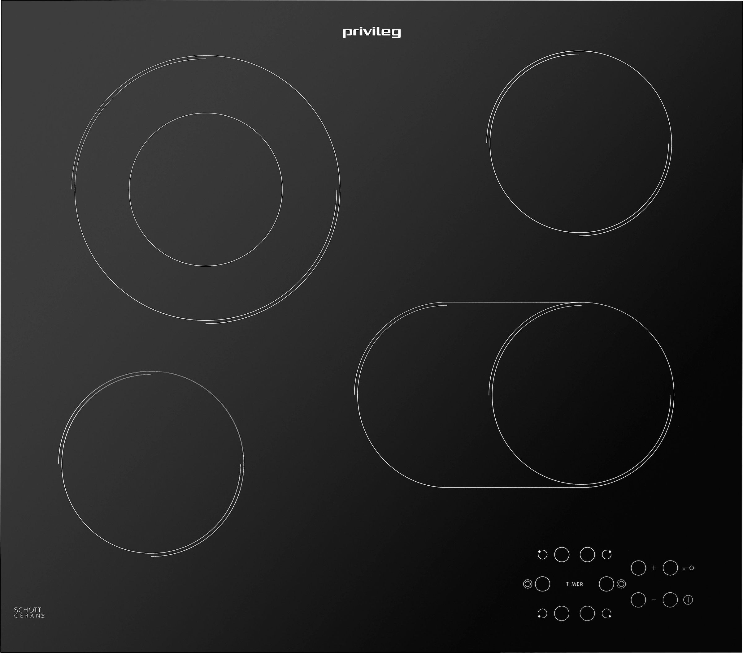Privileg Elektro-Kochfeld von SCHOTT CERAN®, PCTAC 6042 IN, mit Timer auf  Rechnung | BAUR