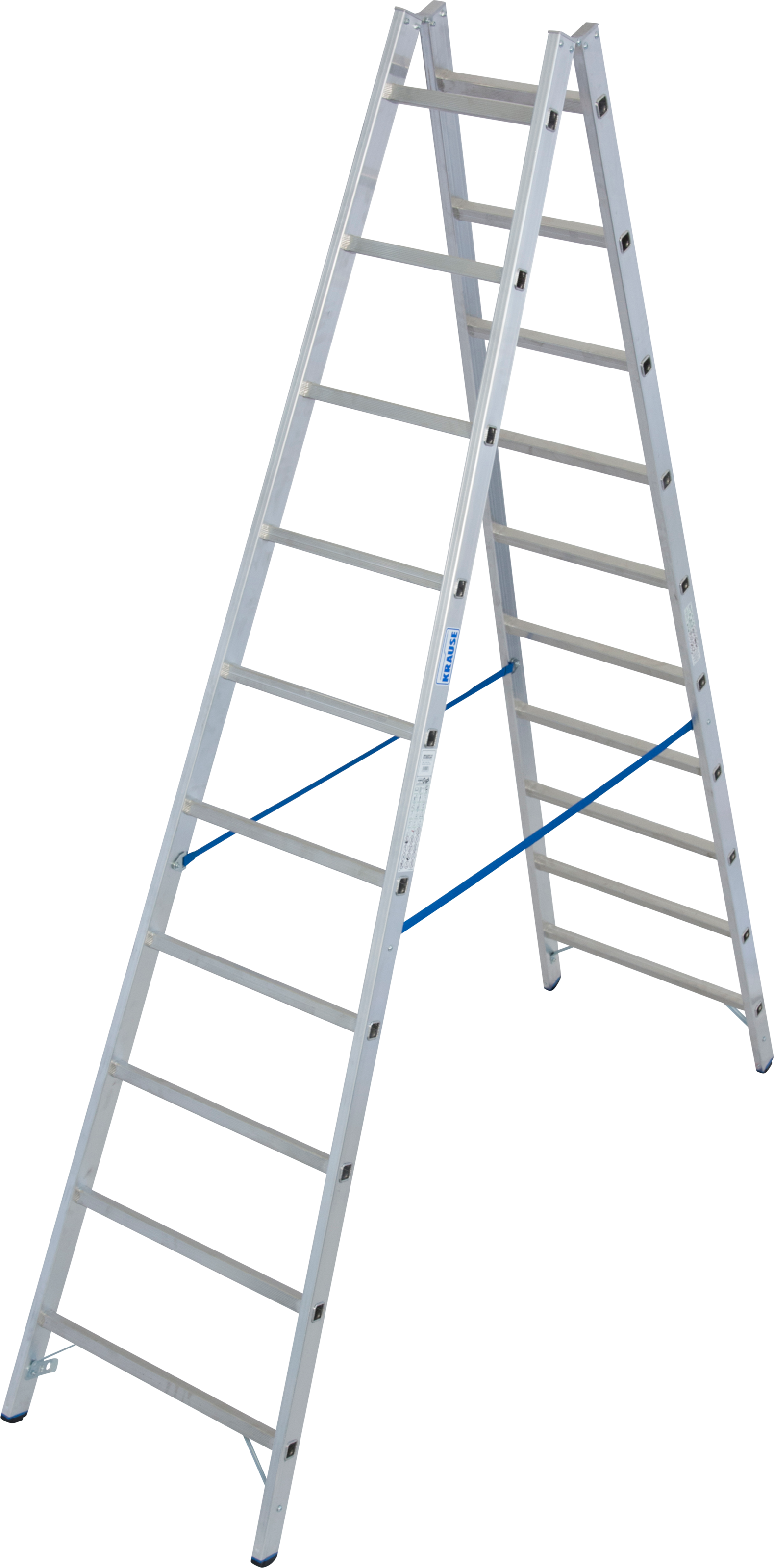 KRAUSE Stehleiter "STABILO", 2x10 Sprossen, silber, Leitern