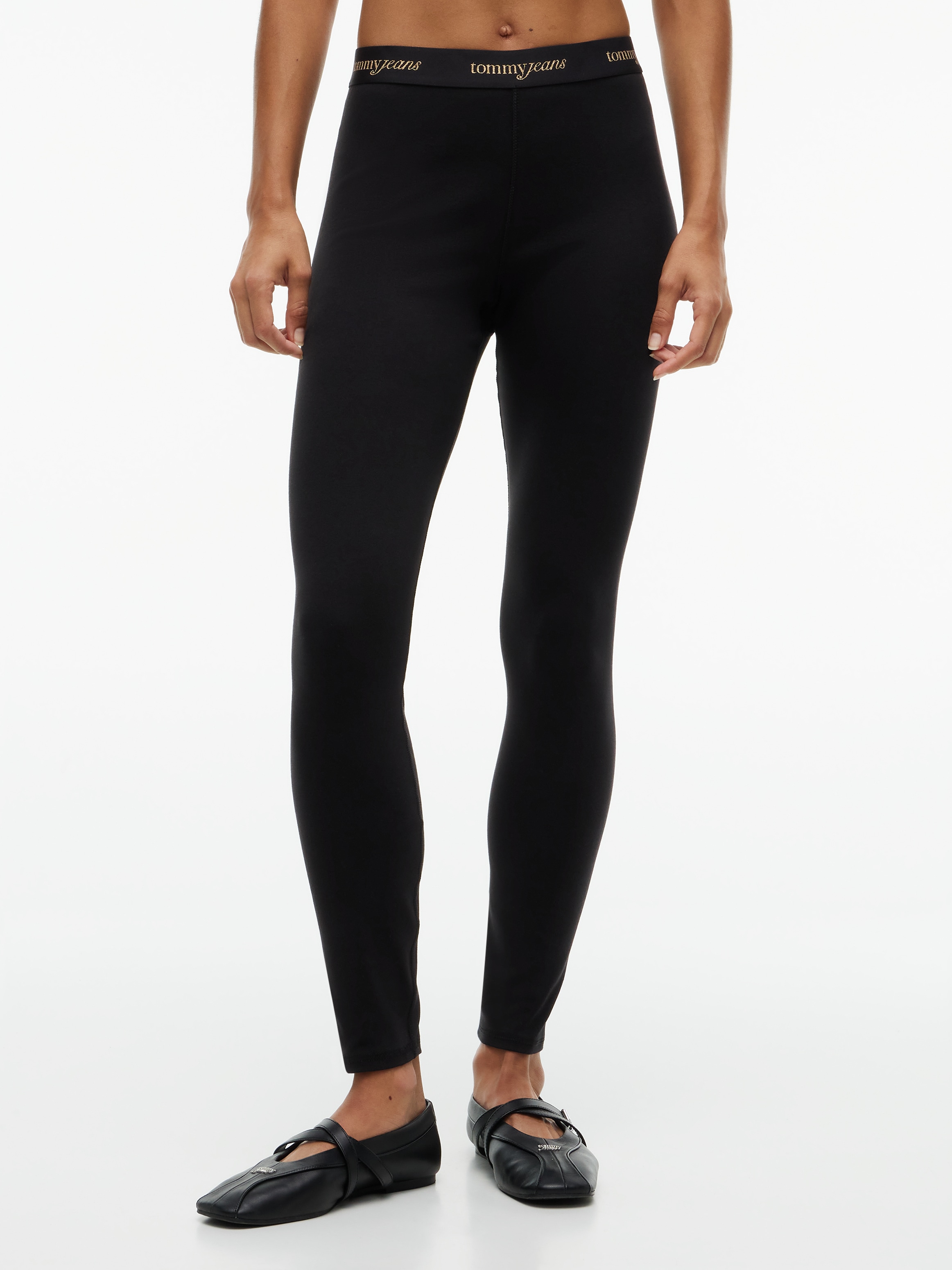 Tommy Jeans Leggings "TJW TAPE LEGGINGS" Baumwollmischung, schmal geschnitten