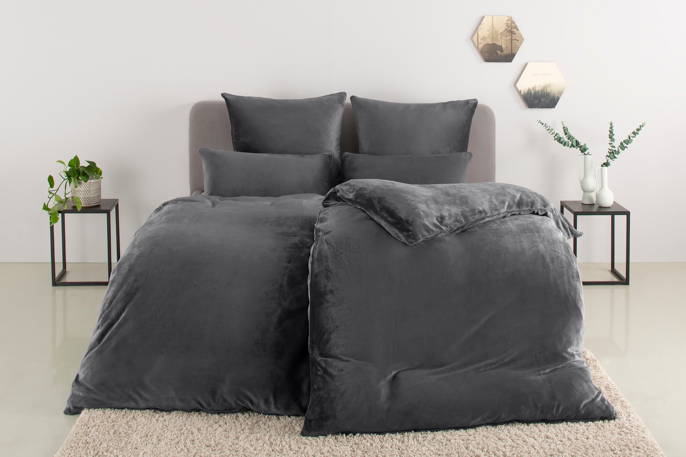 OTTO home Bettwäsche "Desner3, besonders weich im Griff, Cashmere-Touch" 2 Bettwäsche mit Reißverschluss