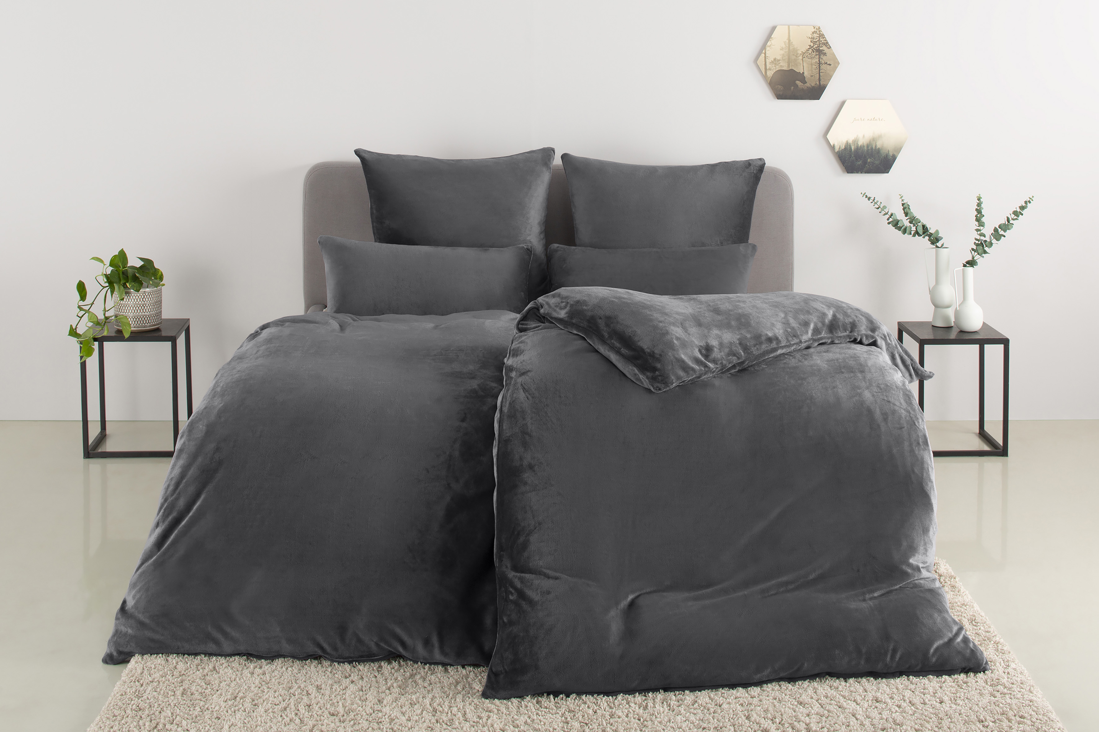 OTTO home Bettwäsche "Desner3, besonders weich im Griff, Cashmere-Touch" 2 Stk. Bettwäsche mit Reißverschluss