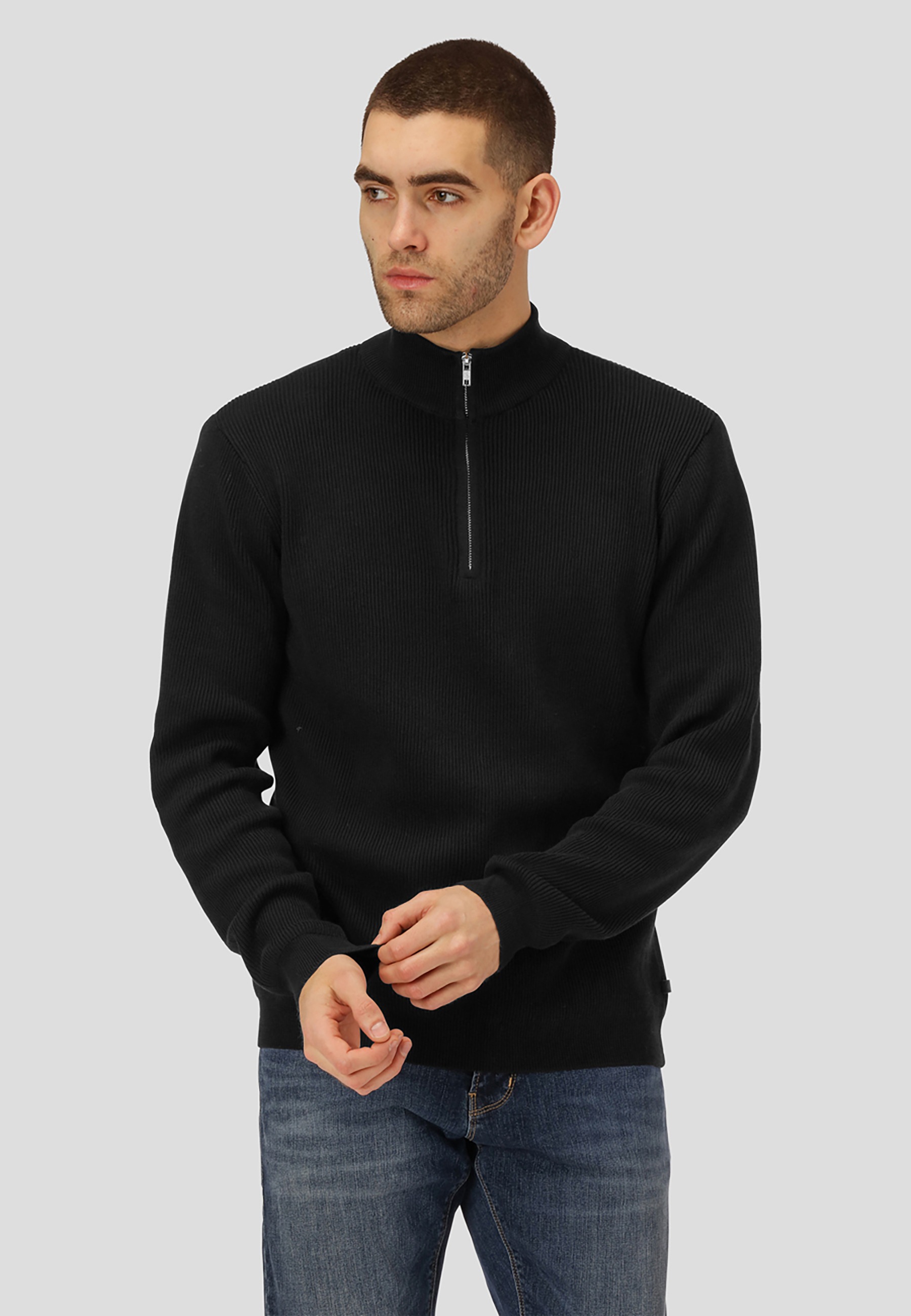 Clean Cut Copenhagen Sweater »Clean Cut Copenhagen Mario Half-Zip Knit«, 1 Stk.
