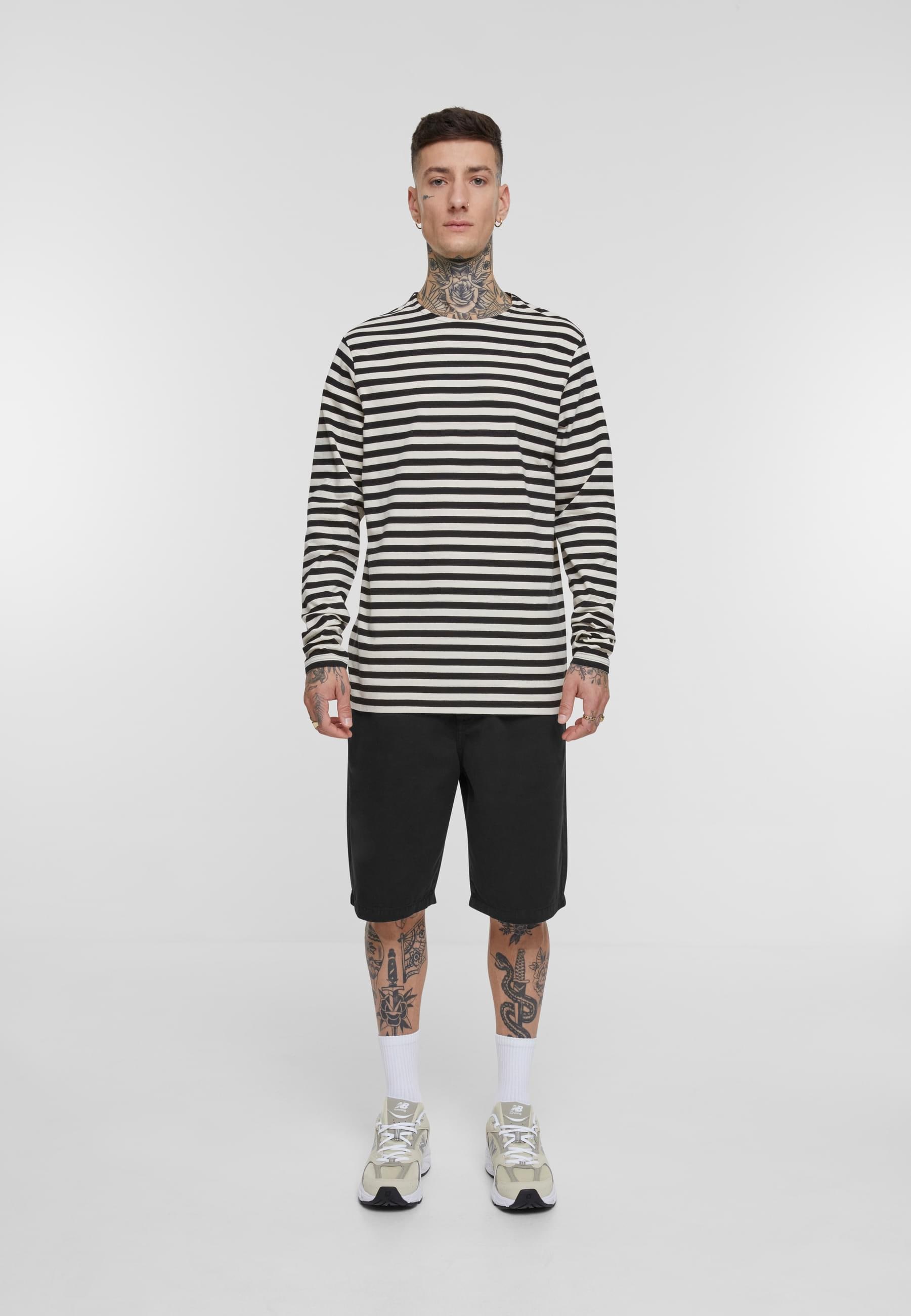 URBAN CLASSICS Langarmshirt »Urban Classics Herren Regular Stripe LS«, (1 tlg.)