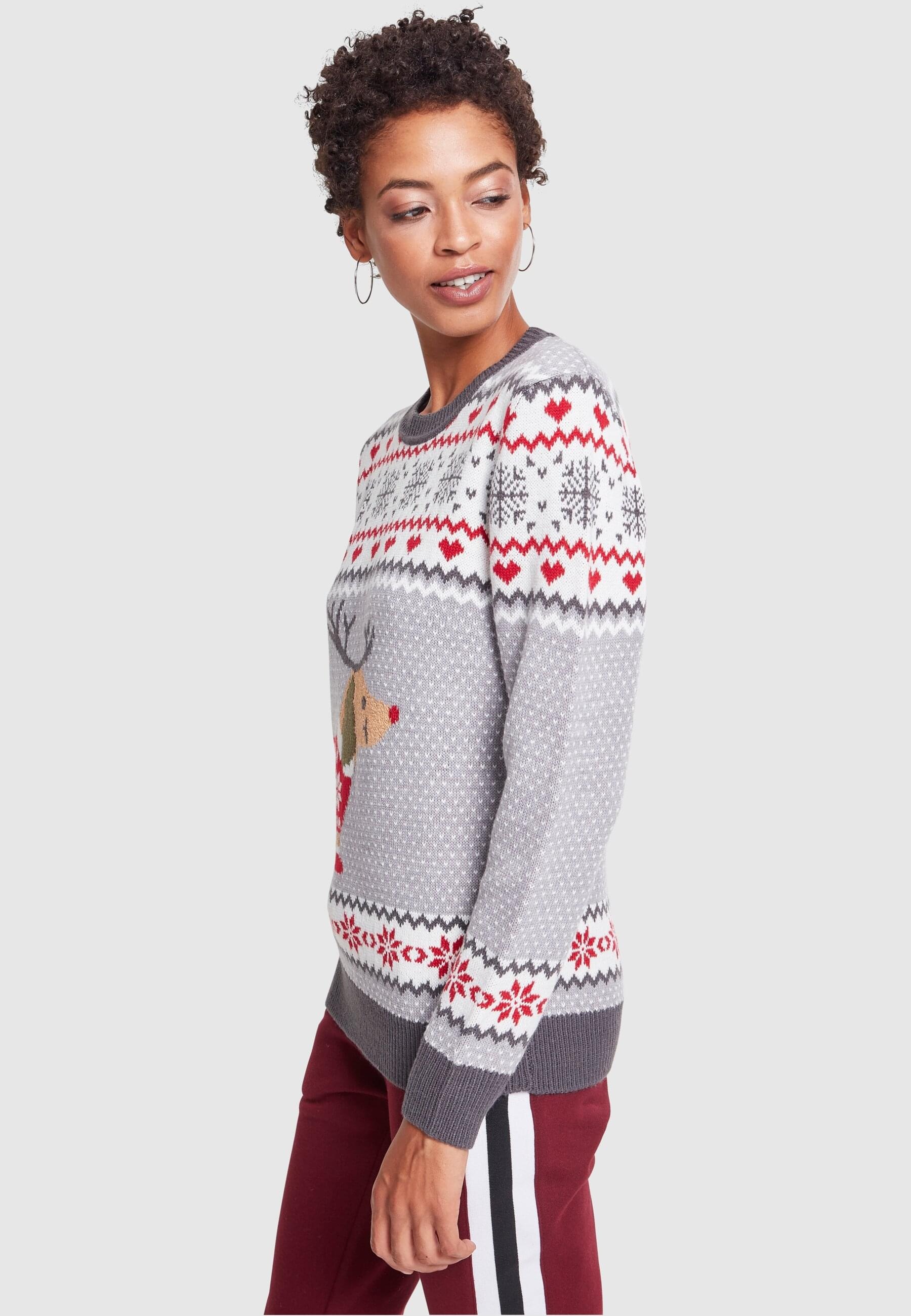 URBAN CLASSICS Rundhalspullover »Urban Classics Damen Ladies Sausage Dog Christmas Sweater«, (1 tlg.)