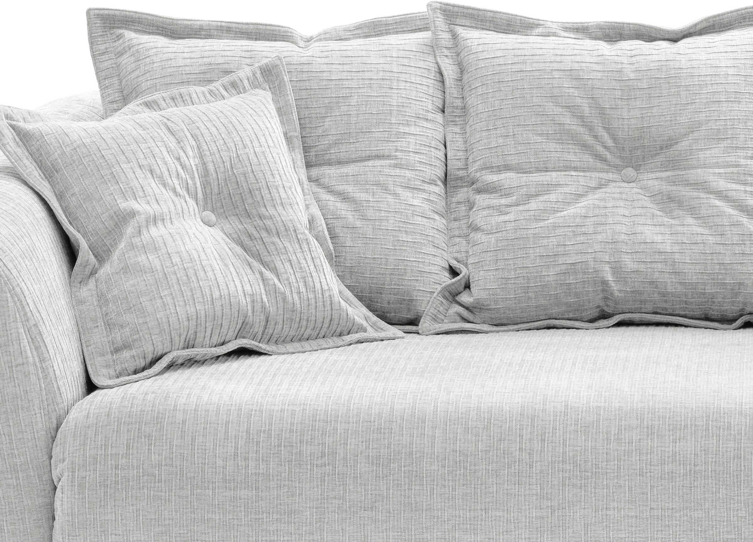 Home affaire 2,5-Sitzer »Baggio, Breite 196 cm zeitlos & elegant, bequem« schwarze Metallfüße