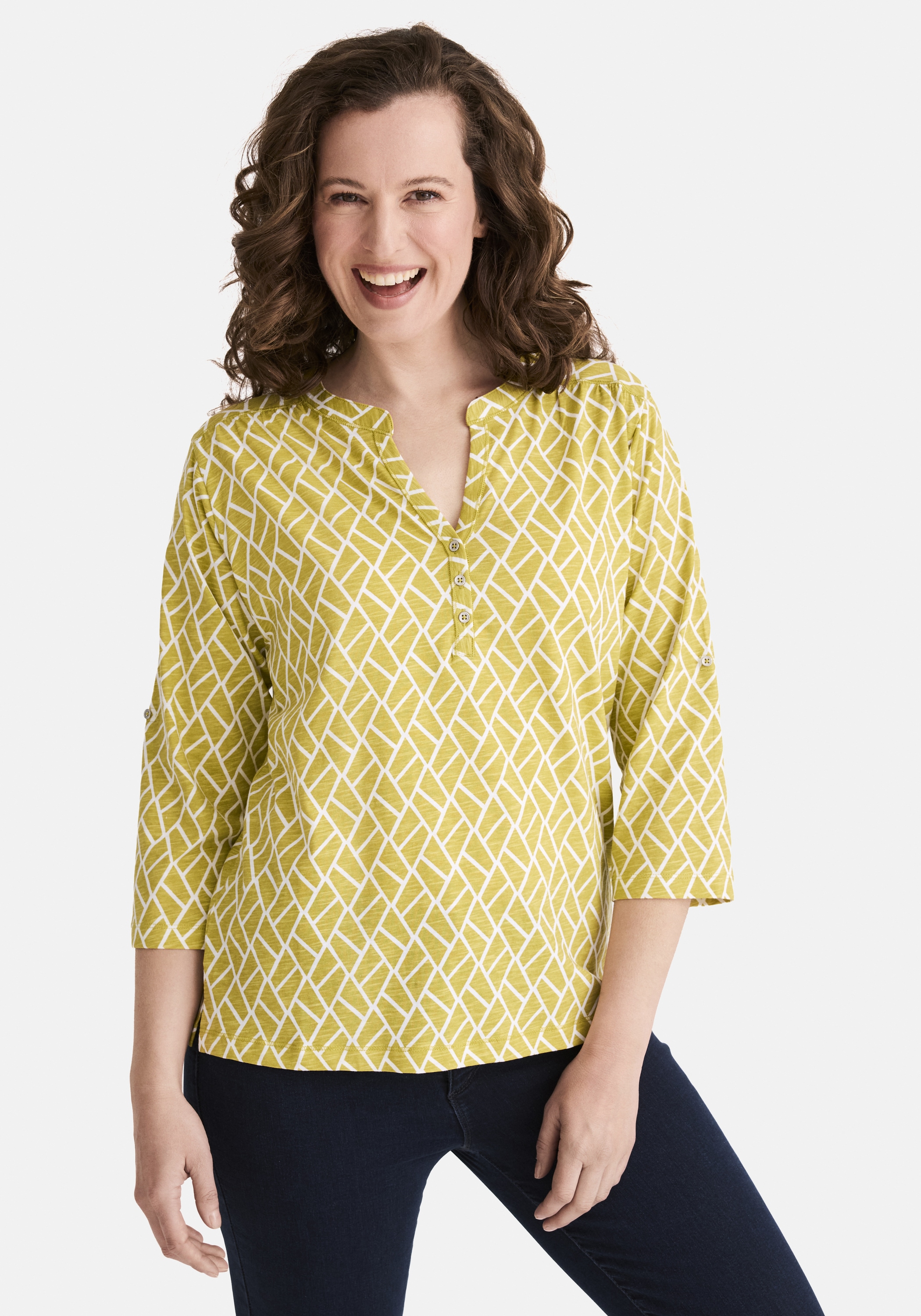 STOOKER WOMEN 3/4-Arm-Shirt "MARIE Print Shirt Blouse 3/4 -Arm", Regular Fi günstig online kaufen