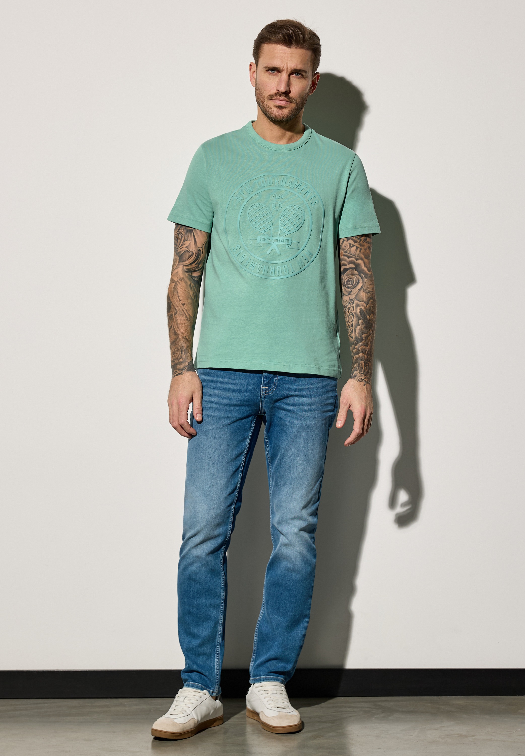 STREET ONE MEN T-Shirt, aus reiner Baumwolle