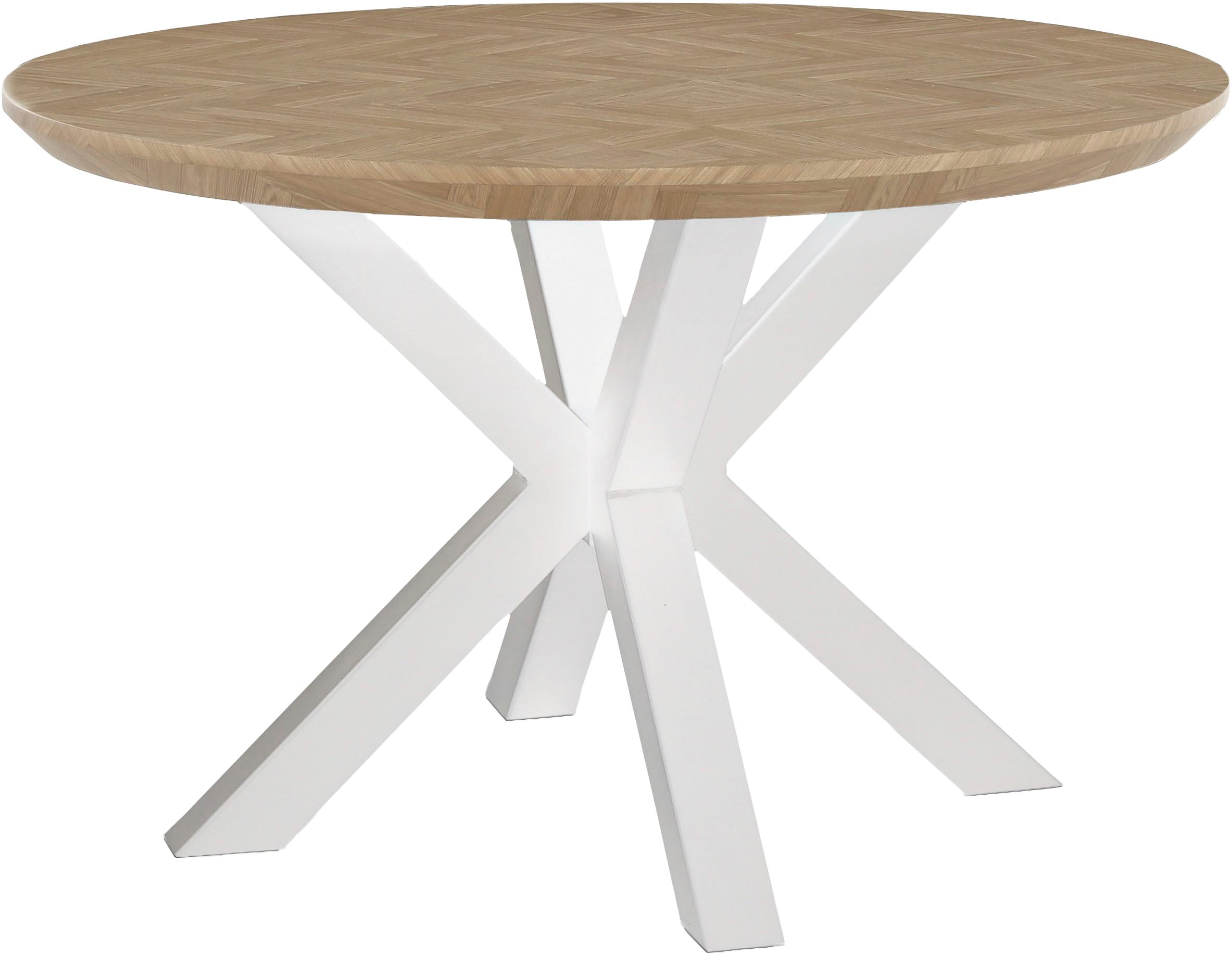 Jockenhöfer Gruppe Esstisch "Oakland", rund, 120cm ø, Parkettoptik., Metall günstig online kaufen