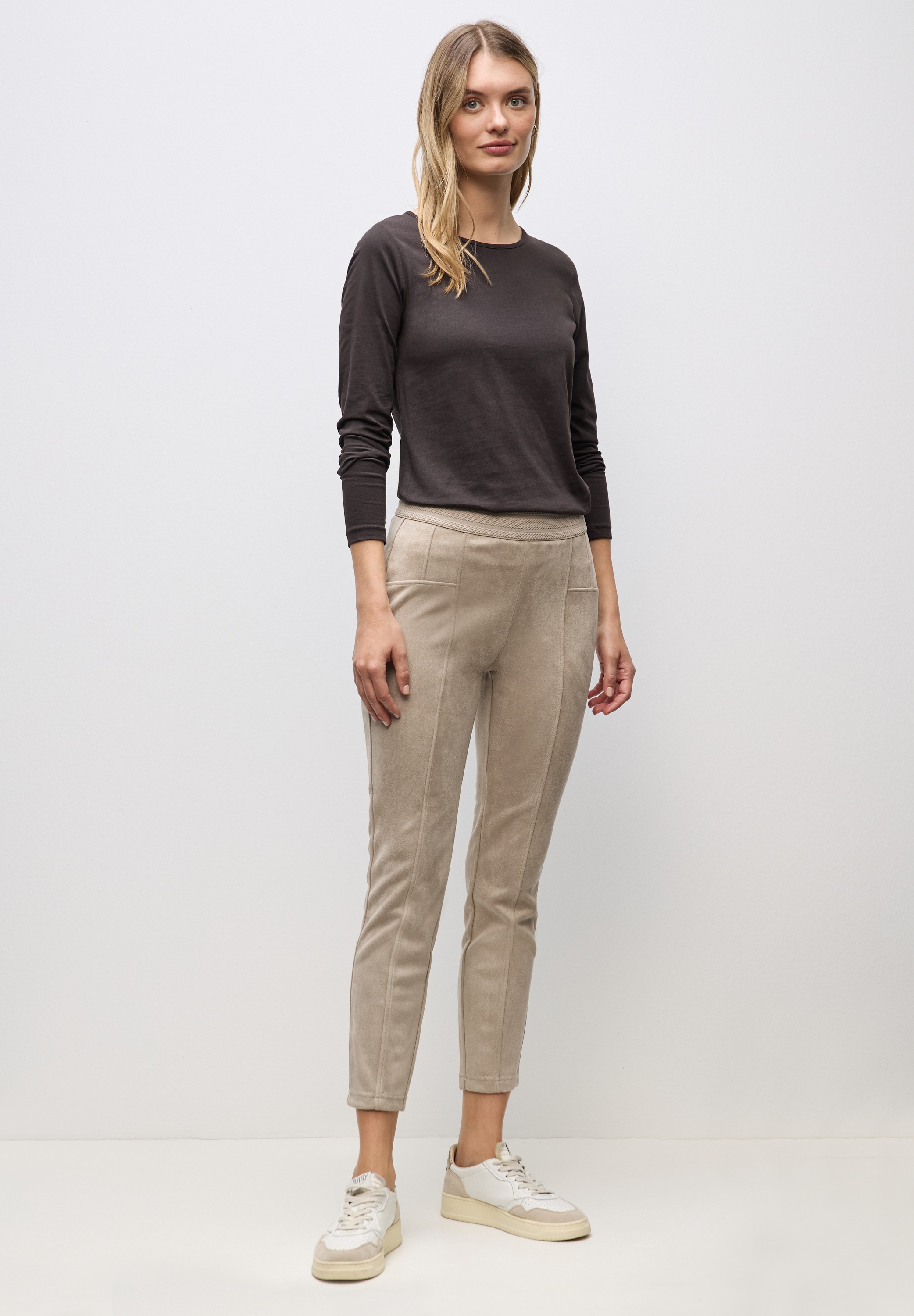 STREET ONE Stoffhose  aus Velour