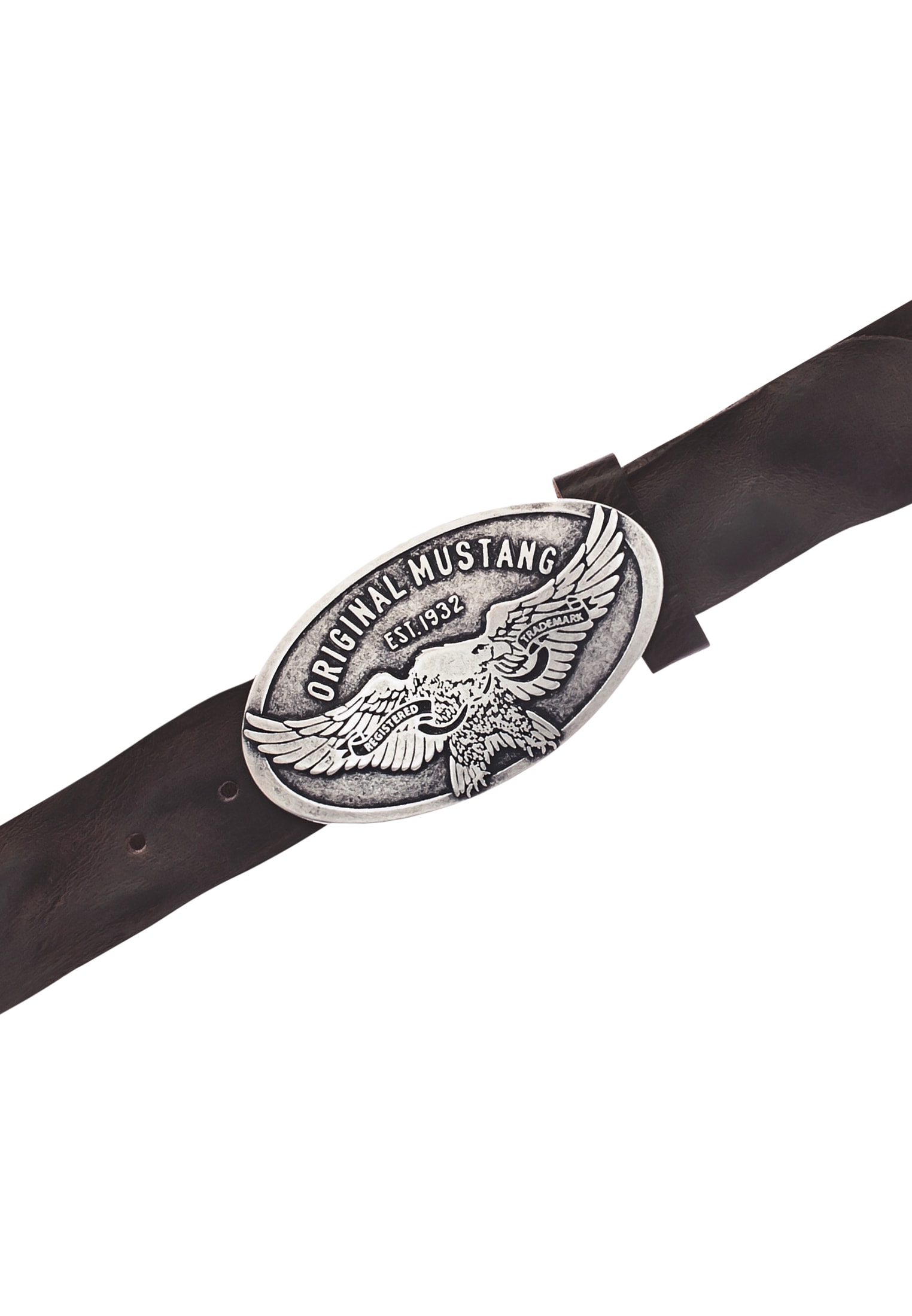MUSTANG Koppelgürtel, Große ovale Schließe mit stilisiertem Adler, 4 cm