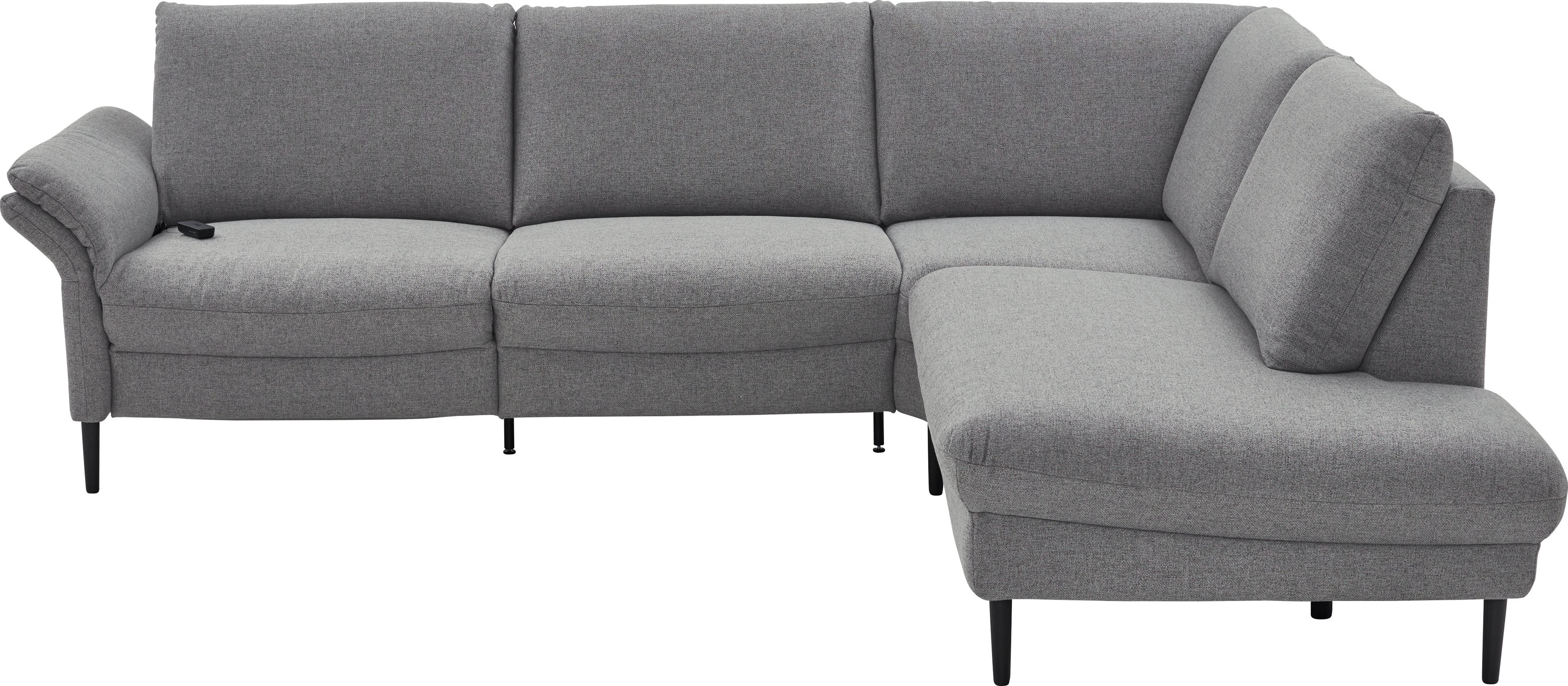 Home affaire Ecksofa "Sarsina: mit Tonnentaschen-Federkern, perfekt zum Entspannen L-Form" inklusive 2 motorischen Relaxfunktionen mit Herz-Waage-Beschlag