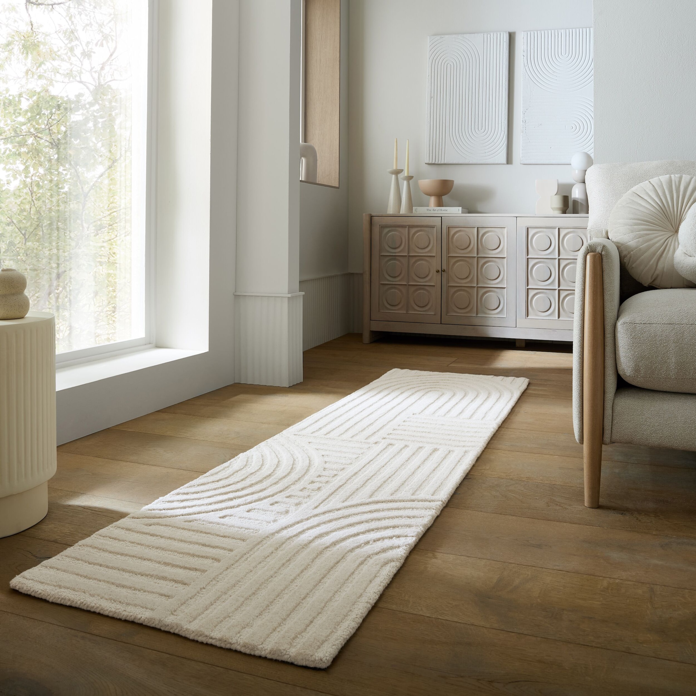FLAIR RUGS Teppich »ZEN GARDEN« rechteckig 14 mm Höhe 100% Wolle, Hoch-Tief-Effekt, auch als Läufer und in Rund erhältlich