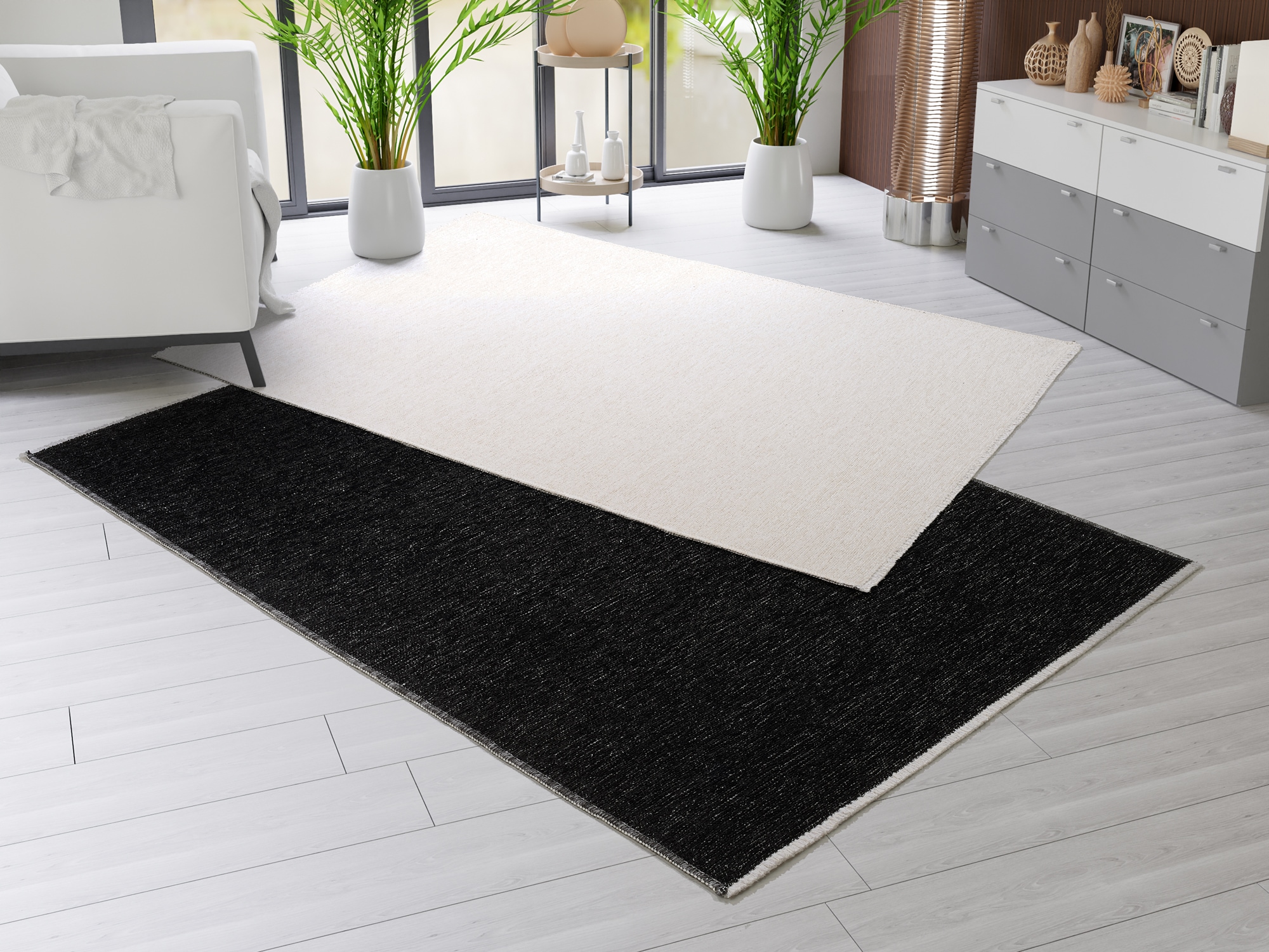 OCI DIE TEPPICHMARKE Teppich "JOKER OF COLORS" rechteckig 5 mm Höhe Wendeteppich, weiche flache Oberfläche, beidseitug nutzbar