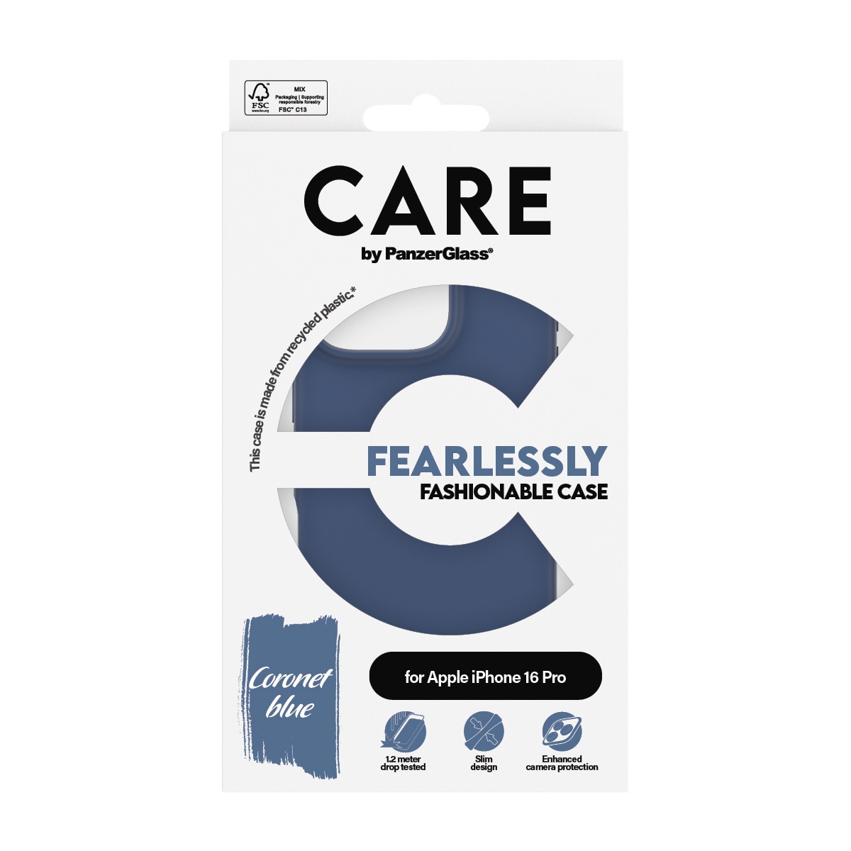 CARE by PanzerGlass Handyhülle »Fearlessly Fashionable Case für Apple iPhone 16 Pro«, Backcover, Schutzhülle, Handyschutzhülle, Case, Schutzcase, stoßfest