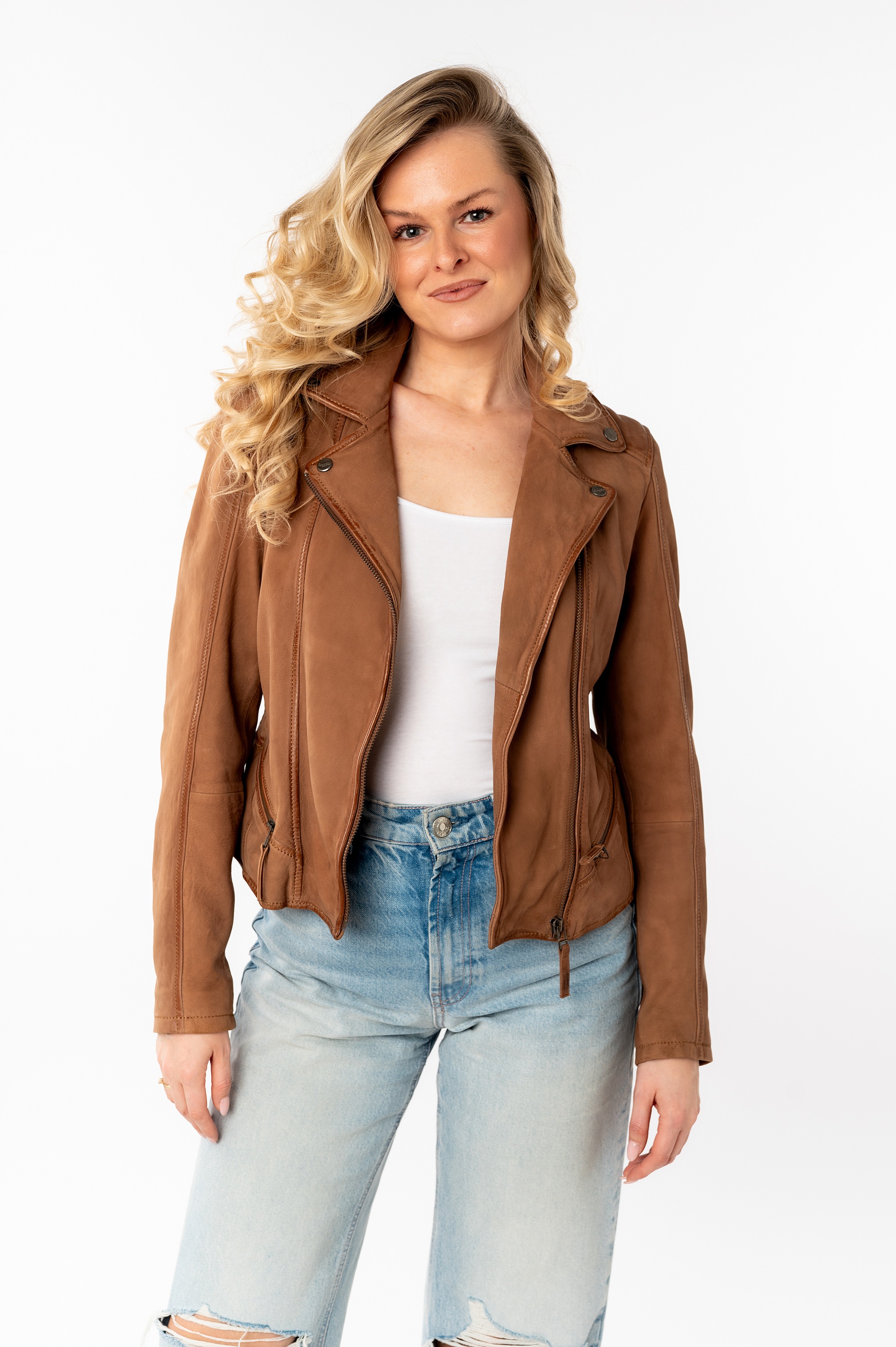 Mauritius Lederjacke "MWAmita OT", mit asymmetrischem Reißverschluss günstig online kaufen
