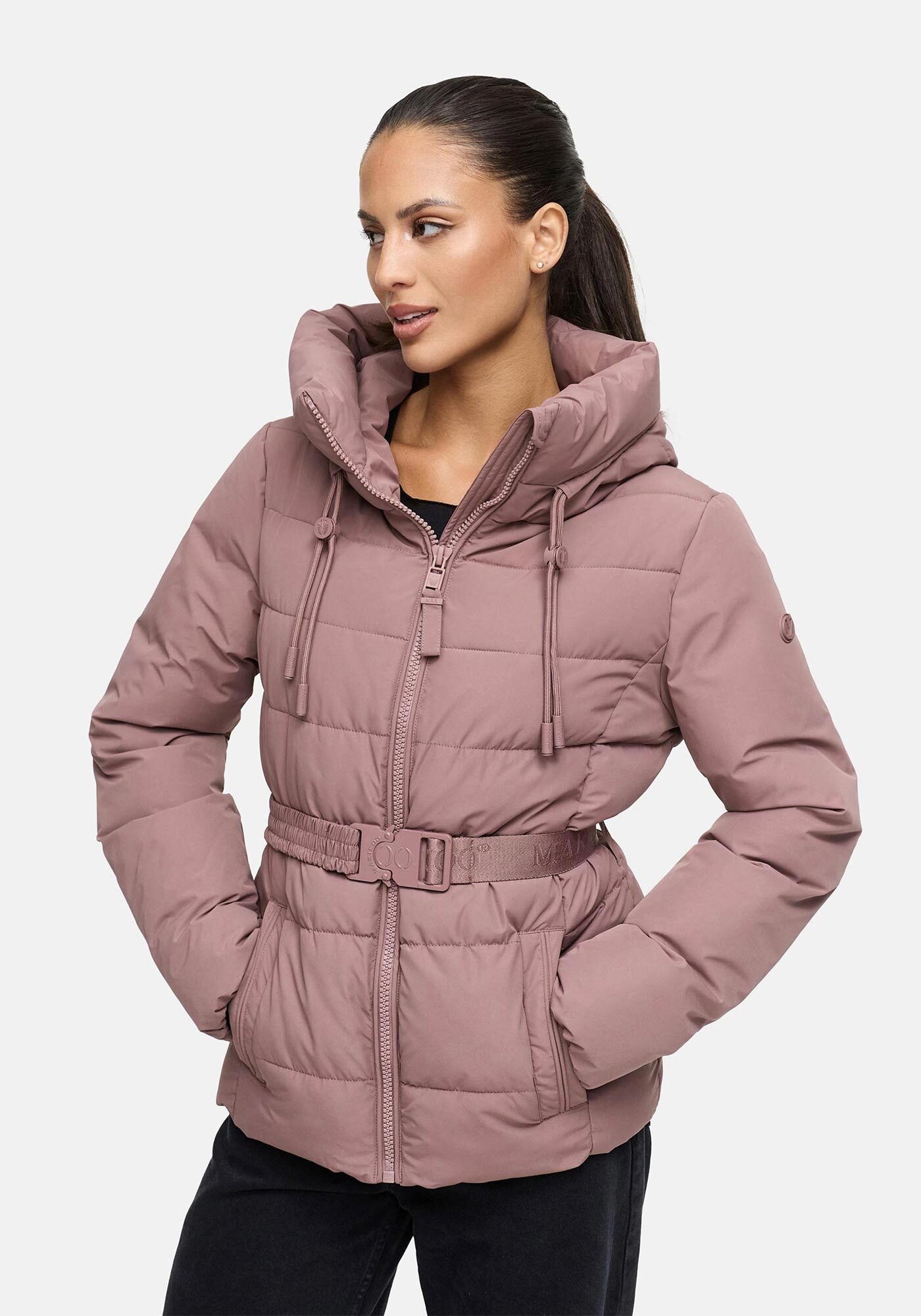 Thumbnail - Marikoo Winterjacke "Himee" mit praktischem Taillengürtel und robuster Klickschnalle