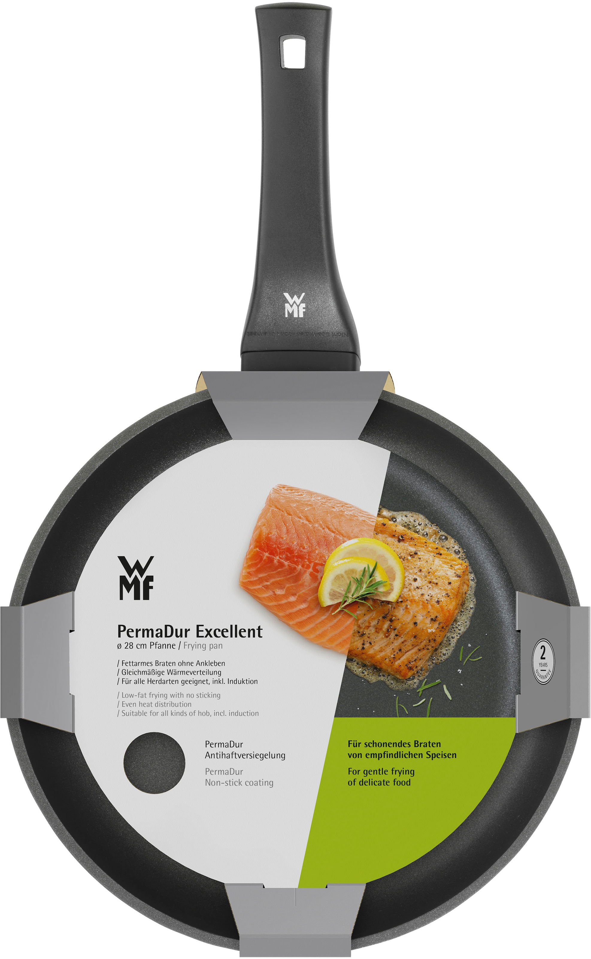 WMF Bratpfanne »PermaDur Excellent«, Aluminiumguss, (1 tlg.), 28 cm, 3-Schicht Antihaftversiegelung, TransTherm-Allherdboden