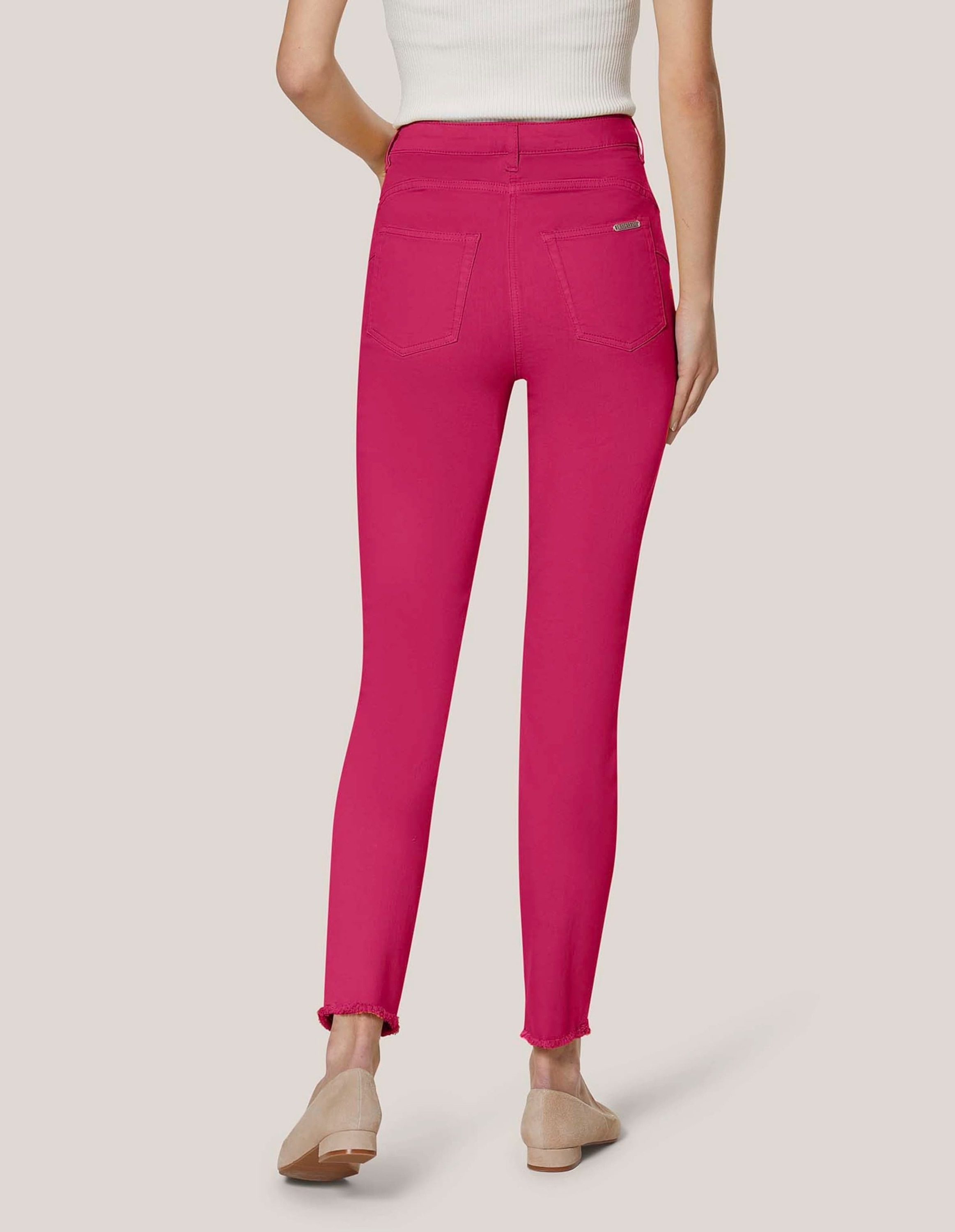 MADELEINE »Jeans Mid Waist Skinny-Hose mit Fransen« mit Fransensaum