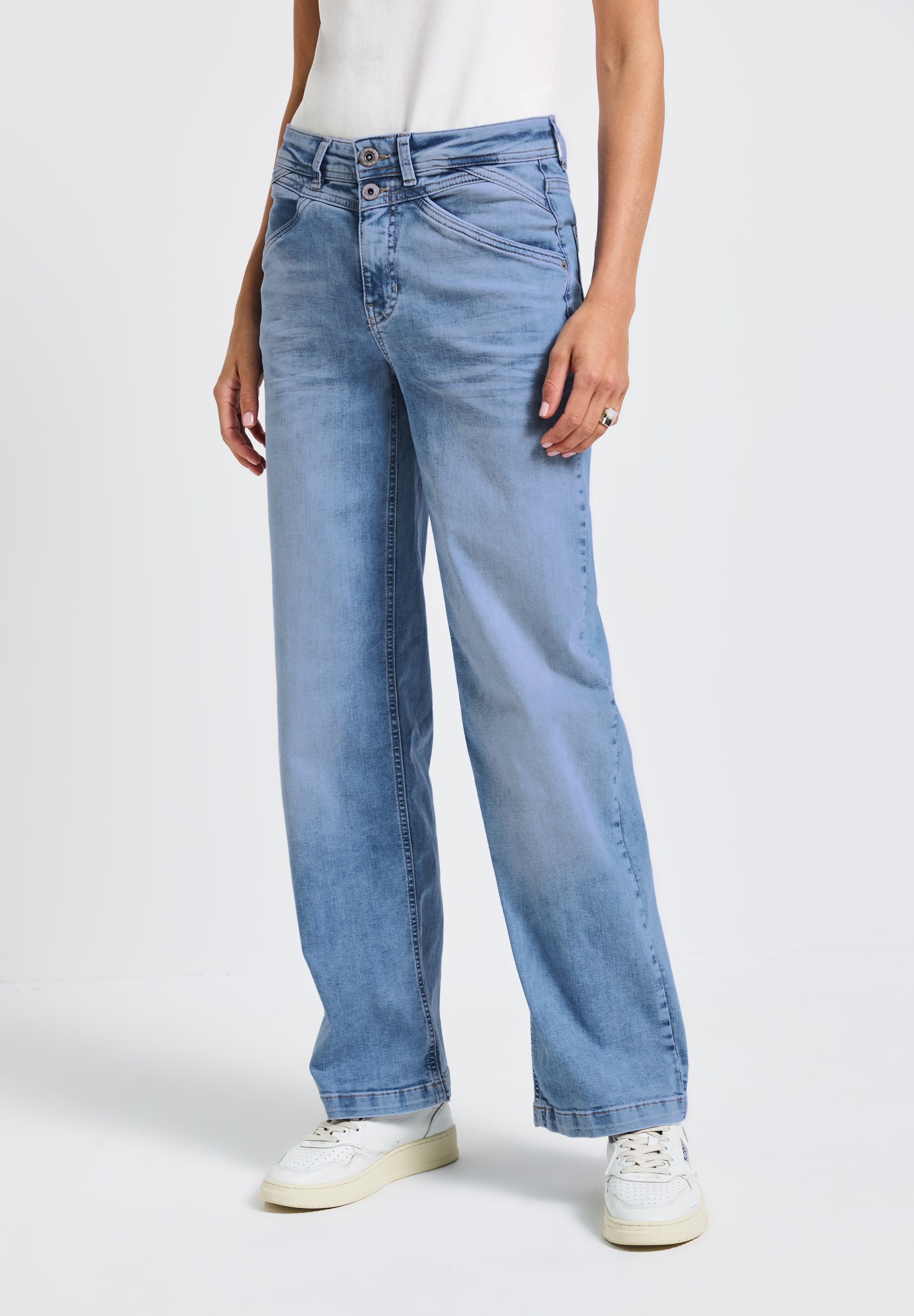 STREET ONE Loose-fit-Jeans, High Waist