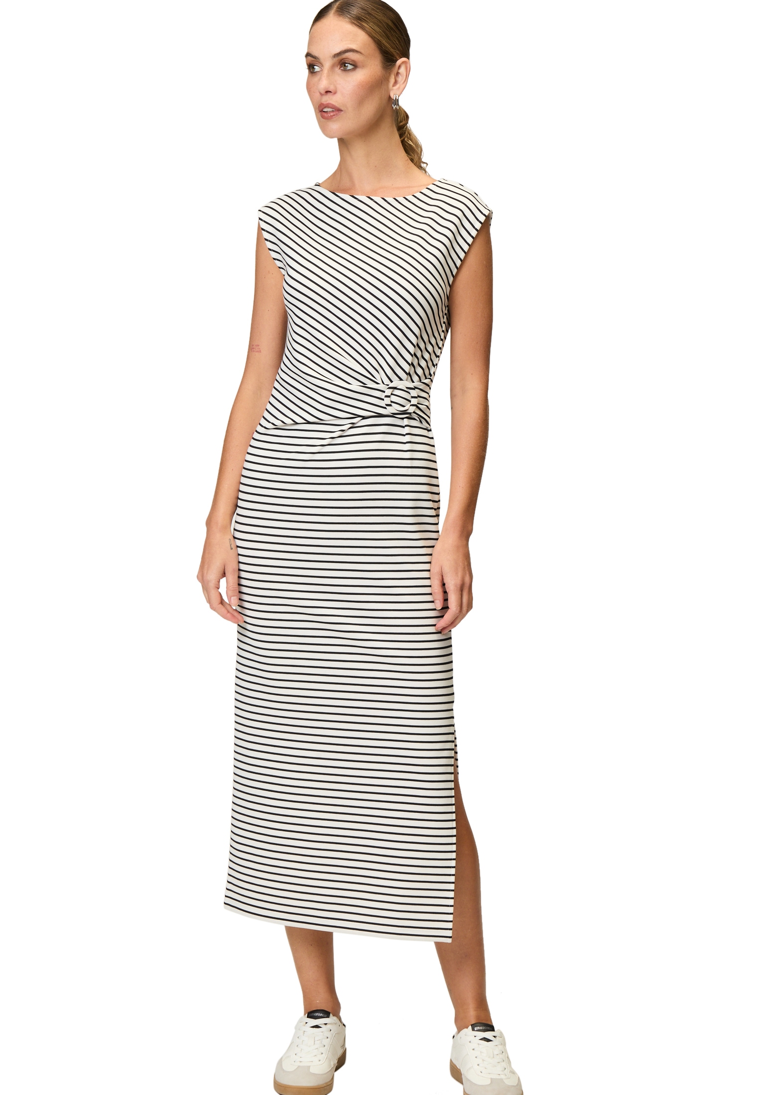 Zero Jerseykleid "zero Damen Sommerkleid Jerseykleid mit Streifen", Gürtel günstig online kaufen