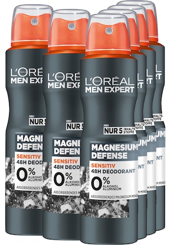 L'ORÉAL PARIS MEN EXPERT Deo-Spray »Magnesium Defense«, (Packung), 5+1 kaufen