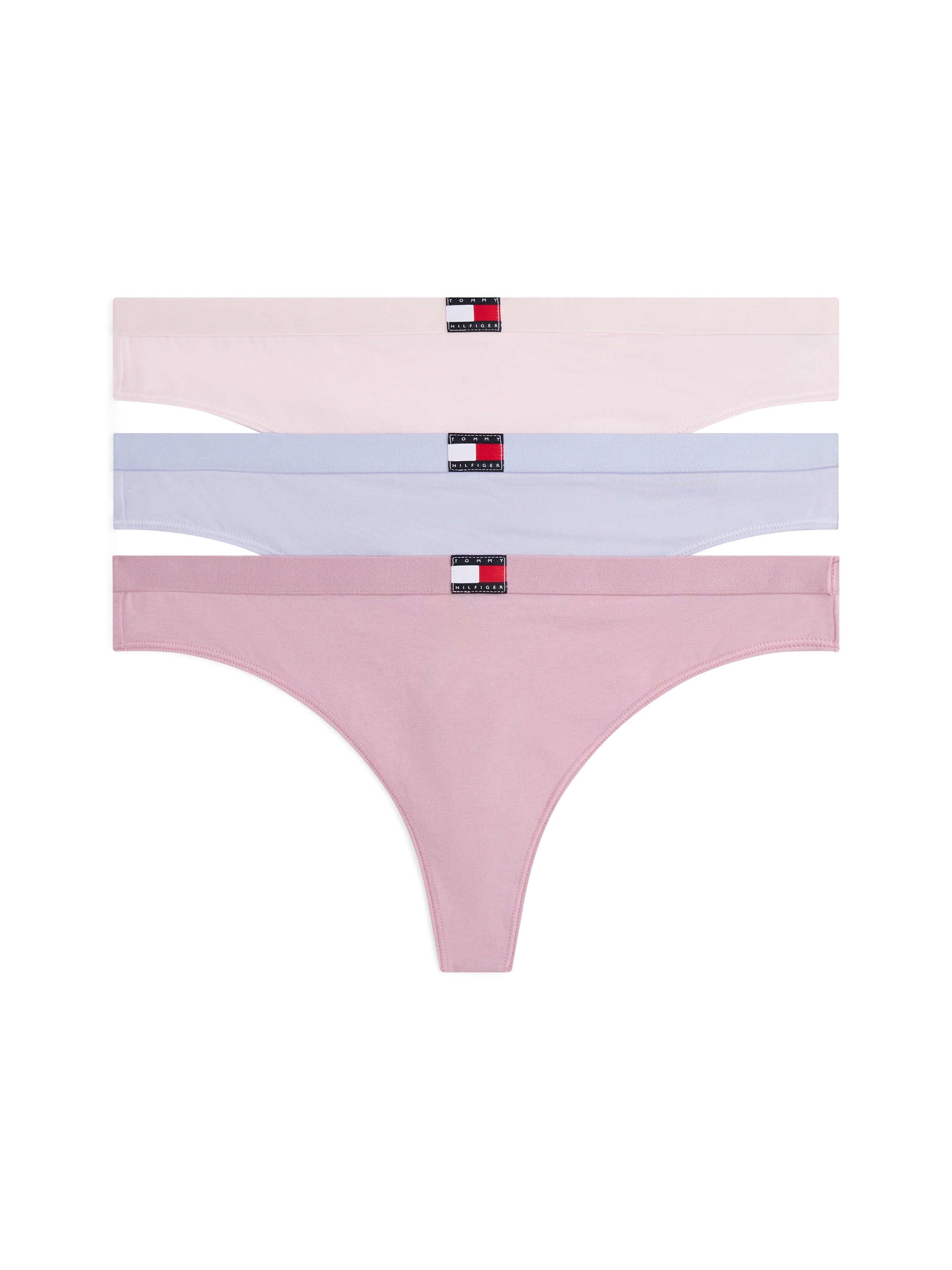 Tommy Hilfiger Underwear String »3 PACK THONG (EXT.SIZES)« 3 Stk. basic, elastischer Bund, unifarben