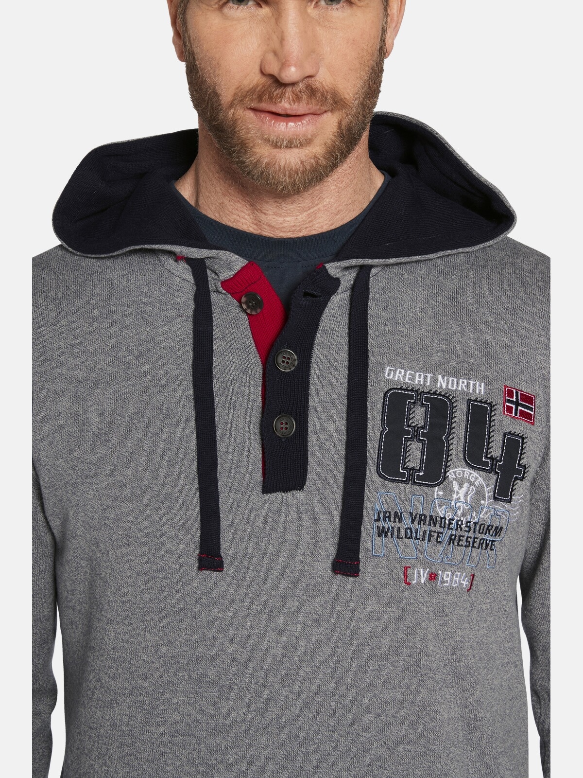 Jan Vanderstorm Kapuzenpullover »Pullover STIGO«