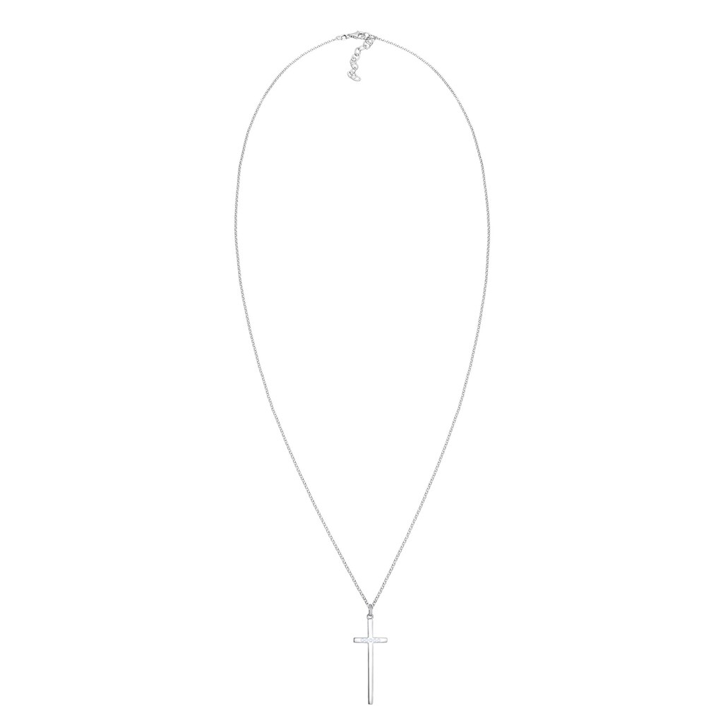 Elli Premium Collierkettchen »Kreuz Glaube Religion Topas 925 Sterling Silber«