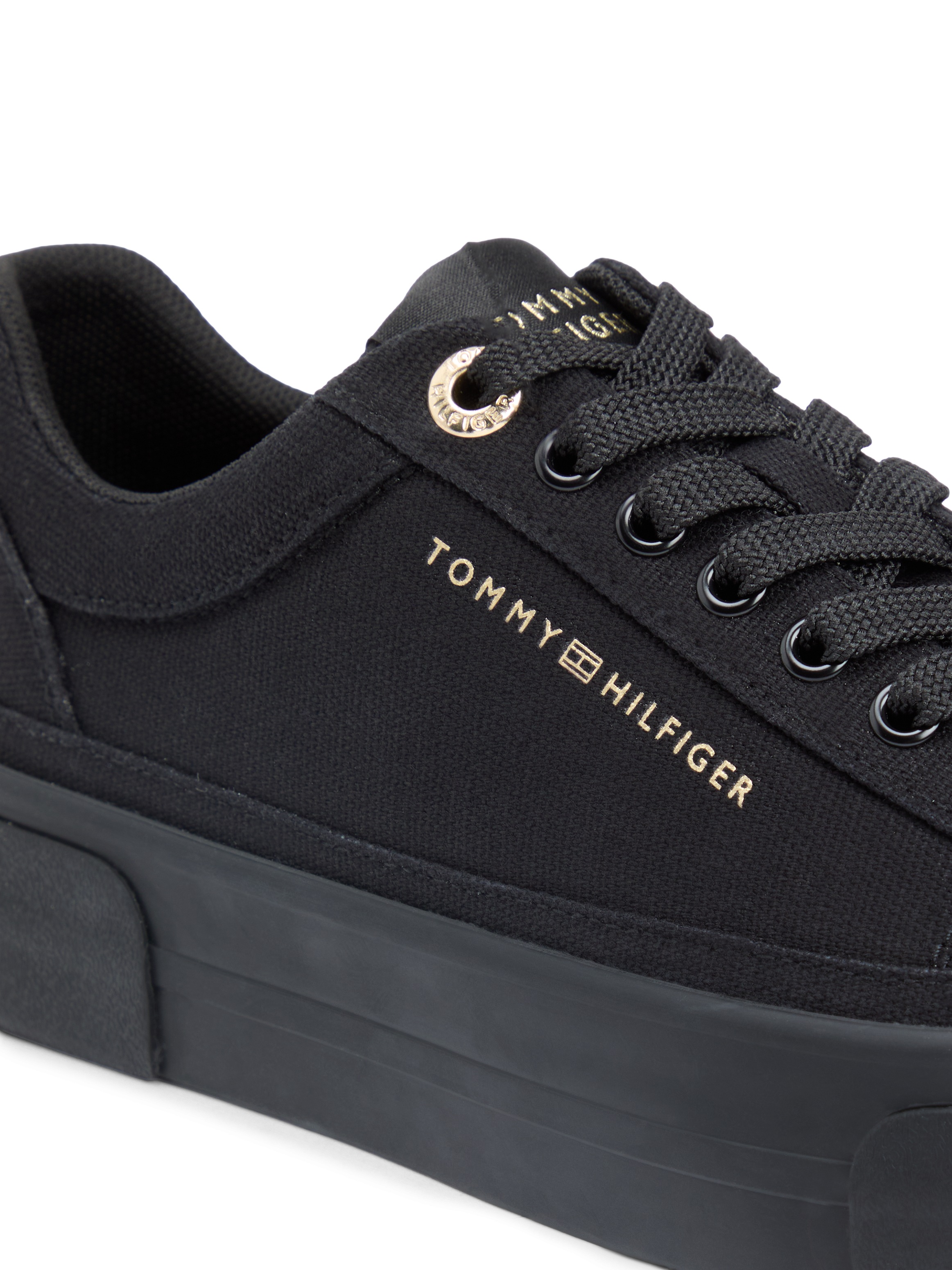 Tommy Hilfiger Plateausneaker »TH FOXING PLATFORM CANVAS«  Freizeitschuh, Schnürschuh, Halbschuh mit Schaftrand-Polsterung