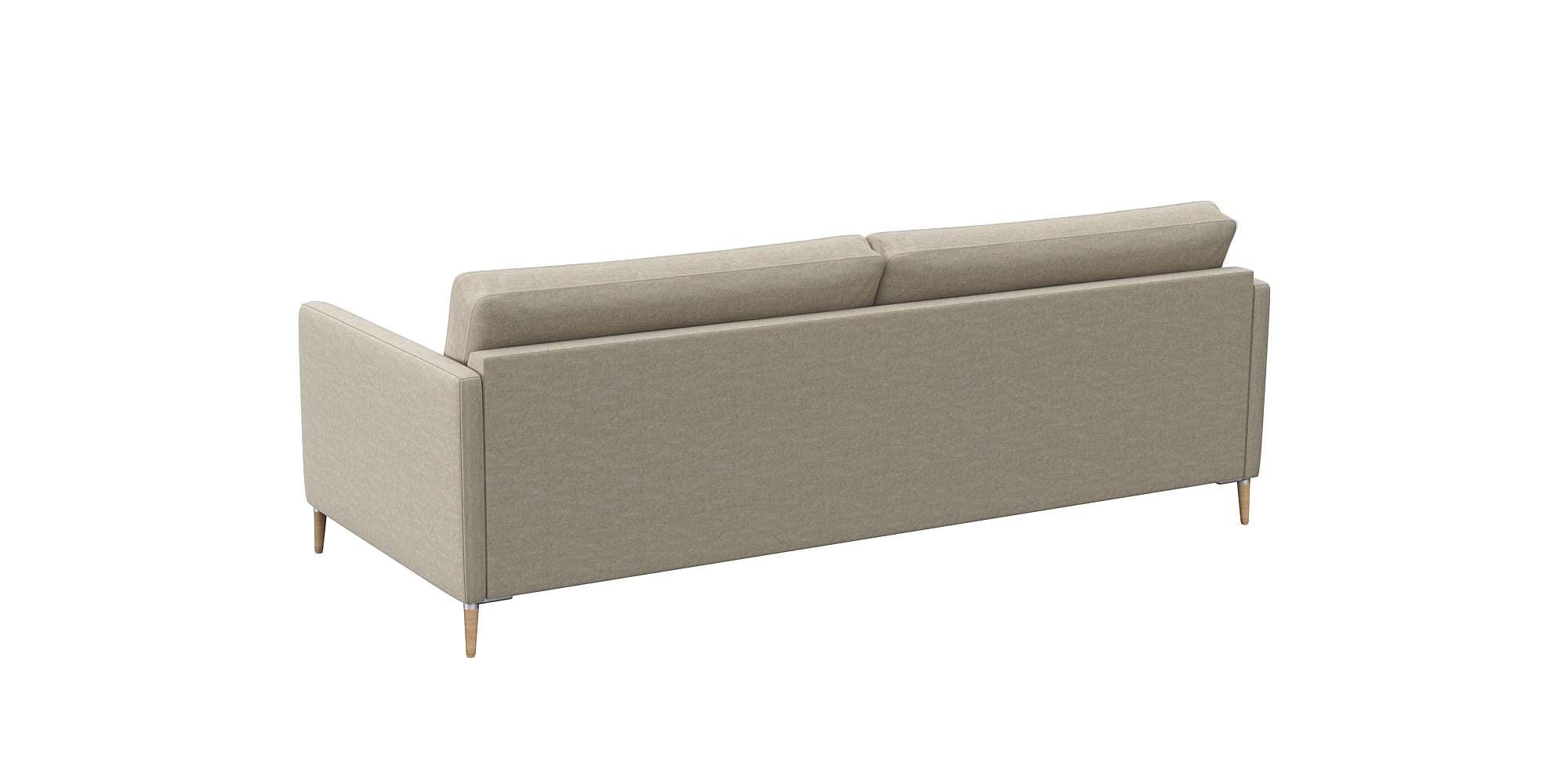 FLEXLUX 3-Sitzer »Fiore, super Sitzkomfort durch Kaltschaum im Sitz«, schmale Armlehnen, Füße Alu+ Eiche
