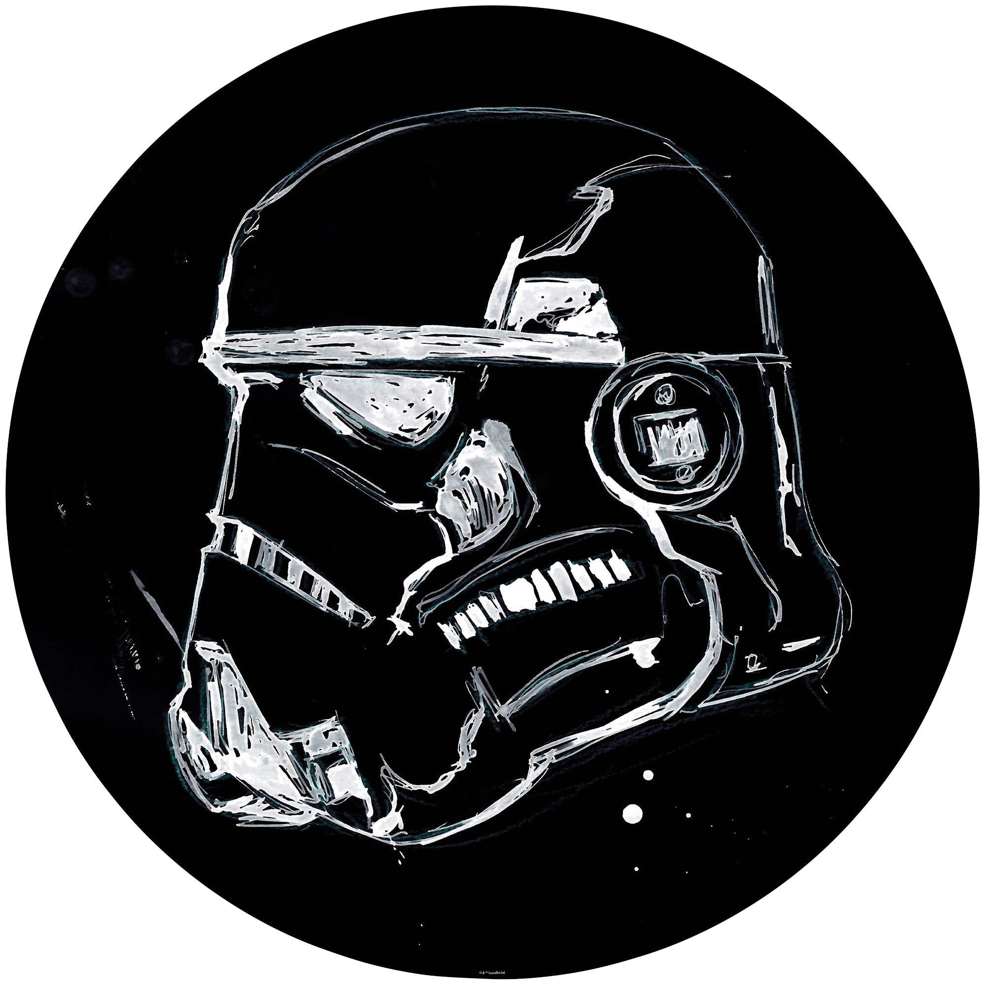 Komar Fototapete »Star Wars Ink 125x125 selbstklebend cm und Höhe), | x Raten auf (Breite rund Stormtrooper«, BAUR