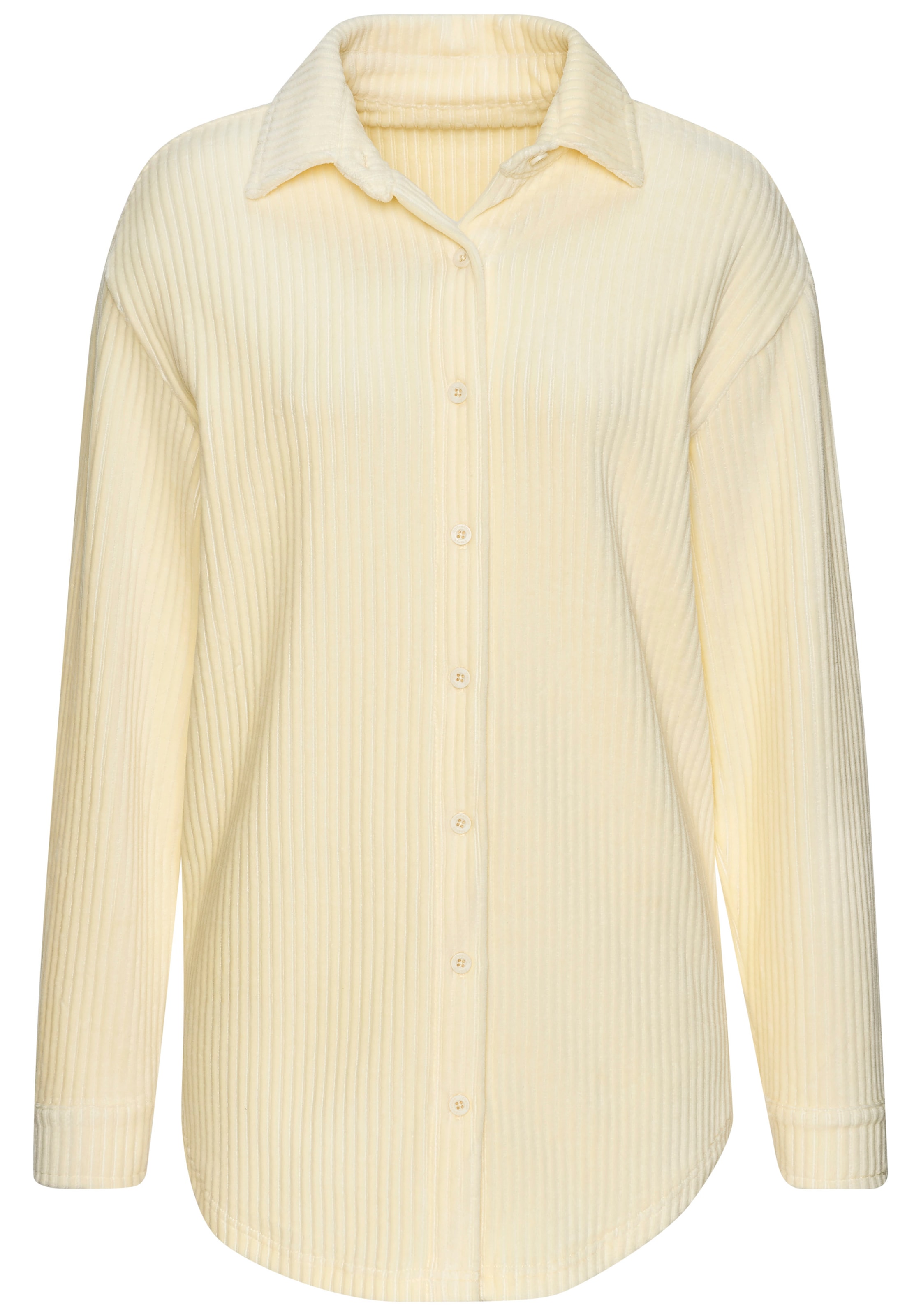 Buffalo Blusenshirt mit weicher Cord-Struktur, Loungewear