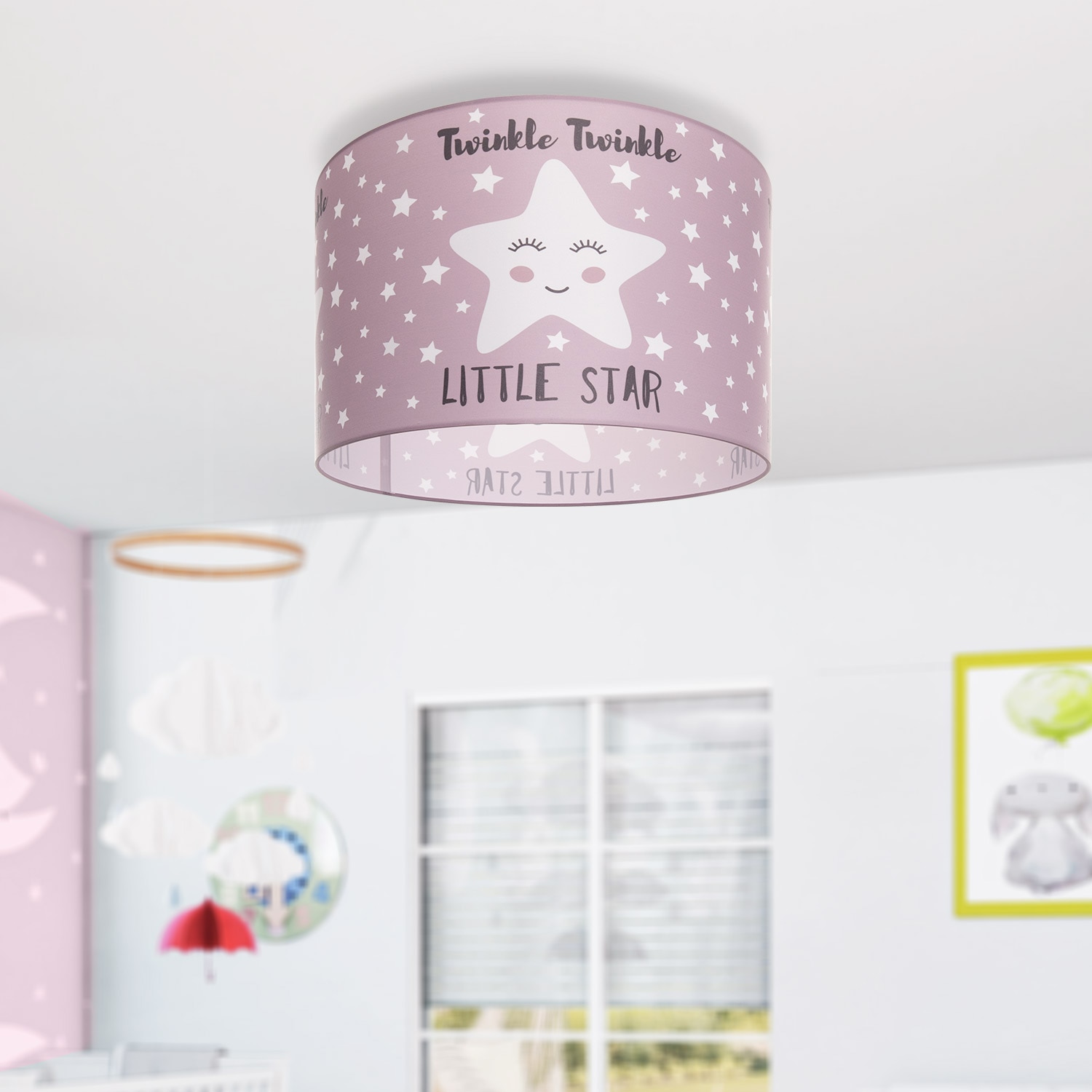Kinderlampe Kinderzimmer Deckenleuchte Sternen bestellen LED Paco Home | Deckenlampe 1 E27 flammig-flammig, Motiv »Aleyna BAUR 105«,