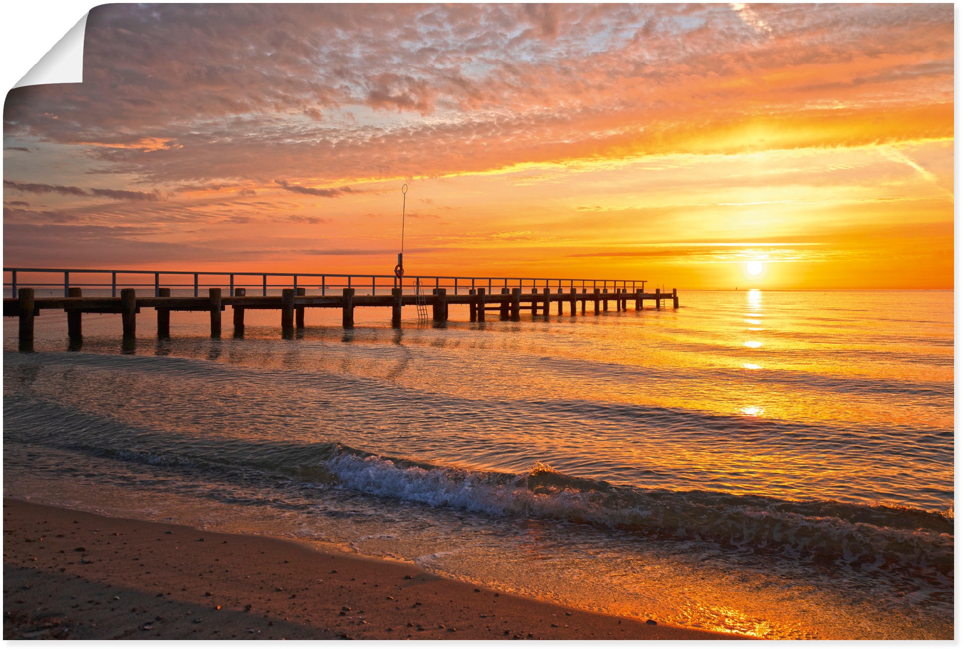 Artland Wandbild "Urlaubsfeeling am Ostseestrand", Bilder vom Sonnenunterga günstig online kaufen