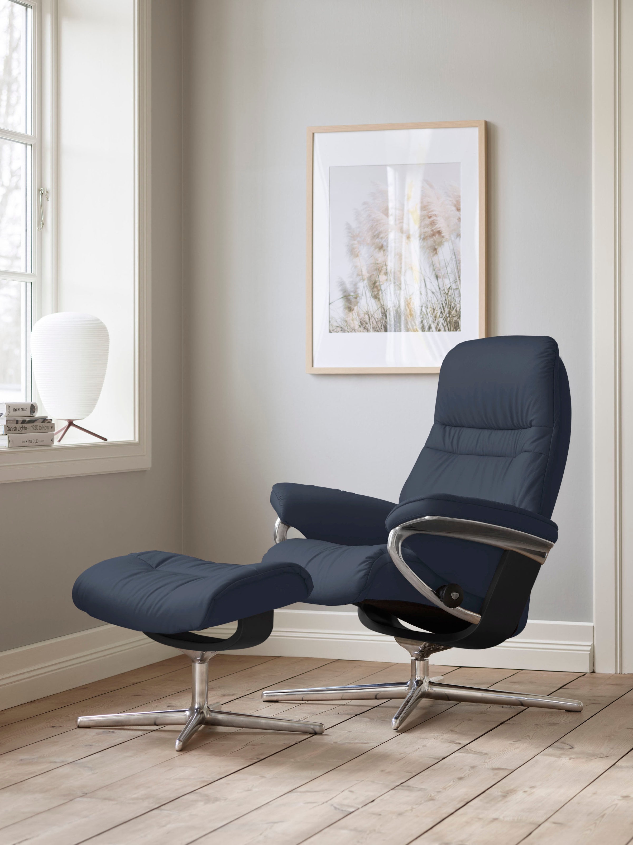 Stressless® Relaxsessel »Sunrise«, mit Cross Base, Größe S, M & L, Holzakzent Schwarz